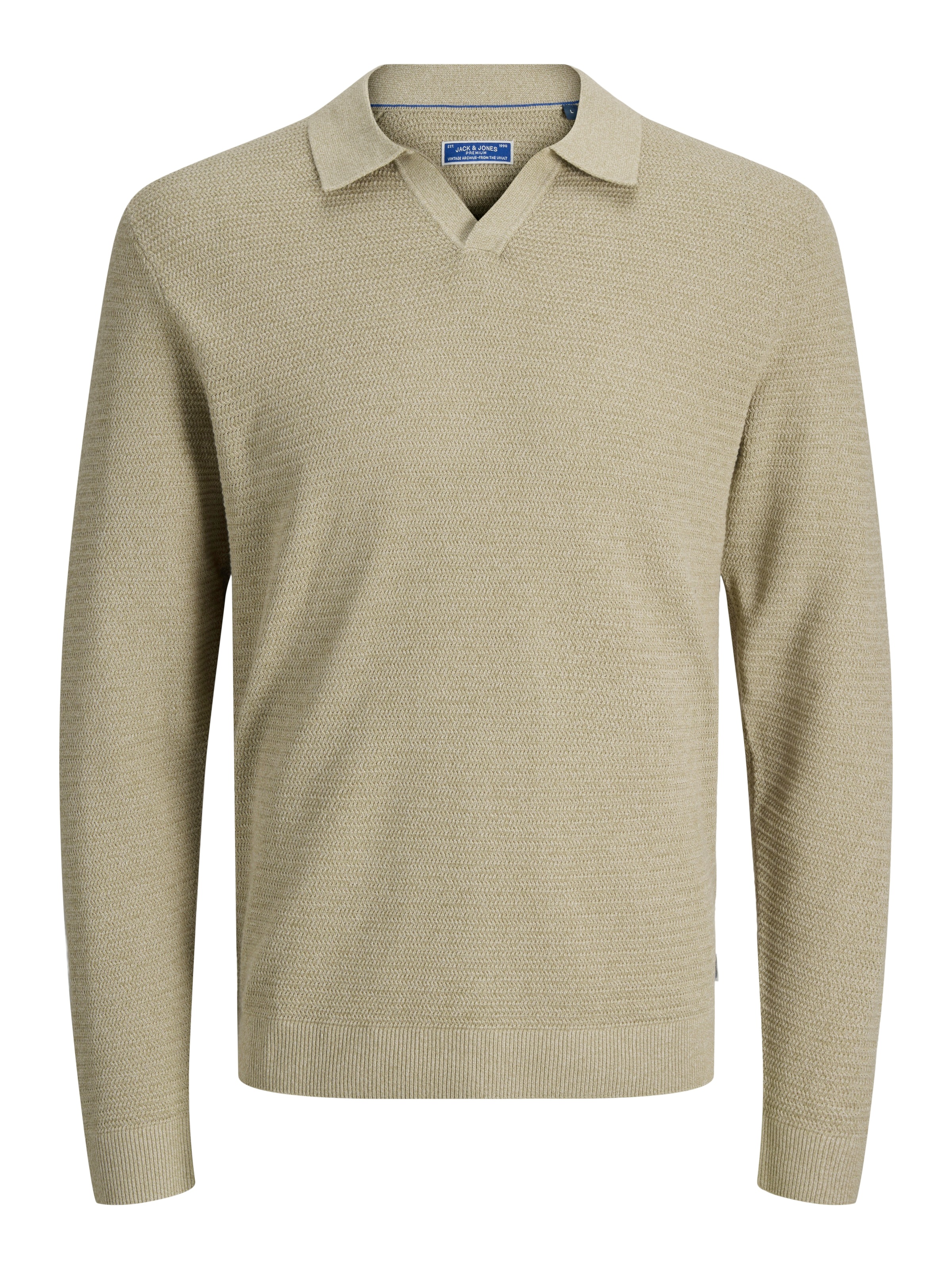 Jack & Jones Polokragenpullover »JPRBLURILEY KNIT SPLIT NECK LS SN«