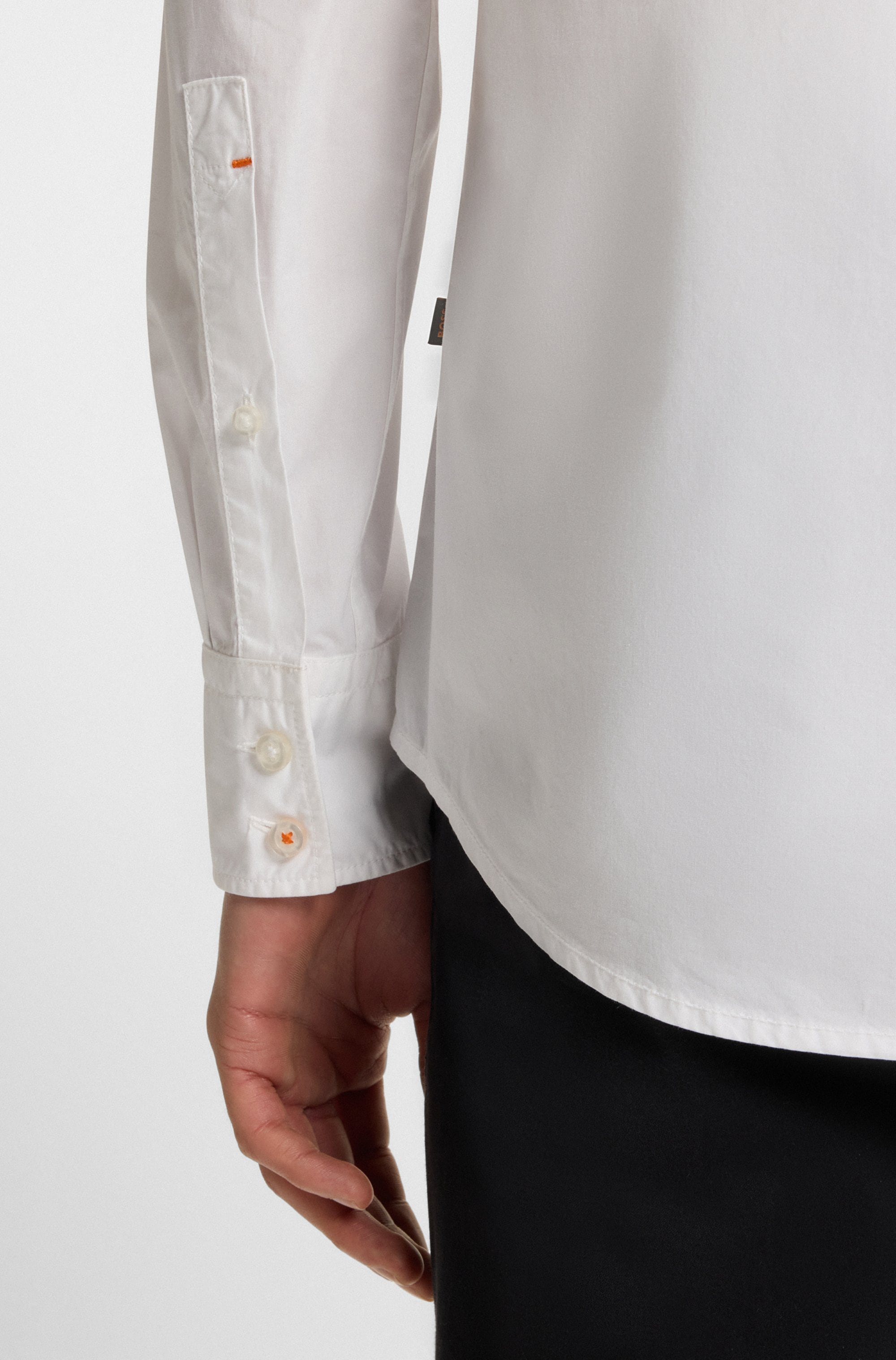 BOSS ORANGE Langarmhemd »Relegant«, mit BOSS Stickerei
