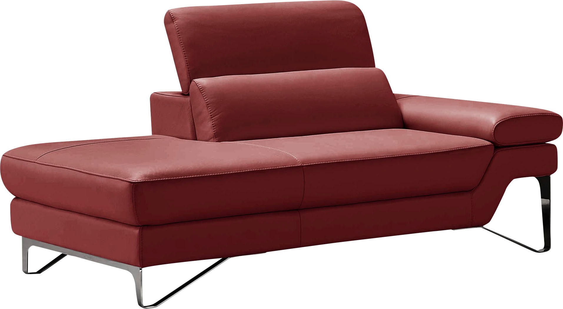 Egoitaliano Ottomane »Princess, elegantes Designsofa mit erstklassigem Sitzkomfort,«, inkl. verstellbarem Kopfteil und edle Designmetallfüße