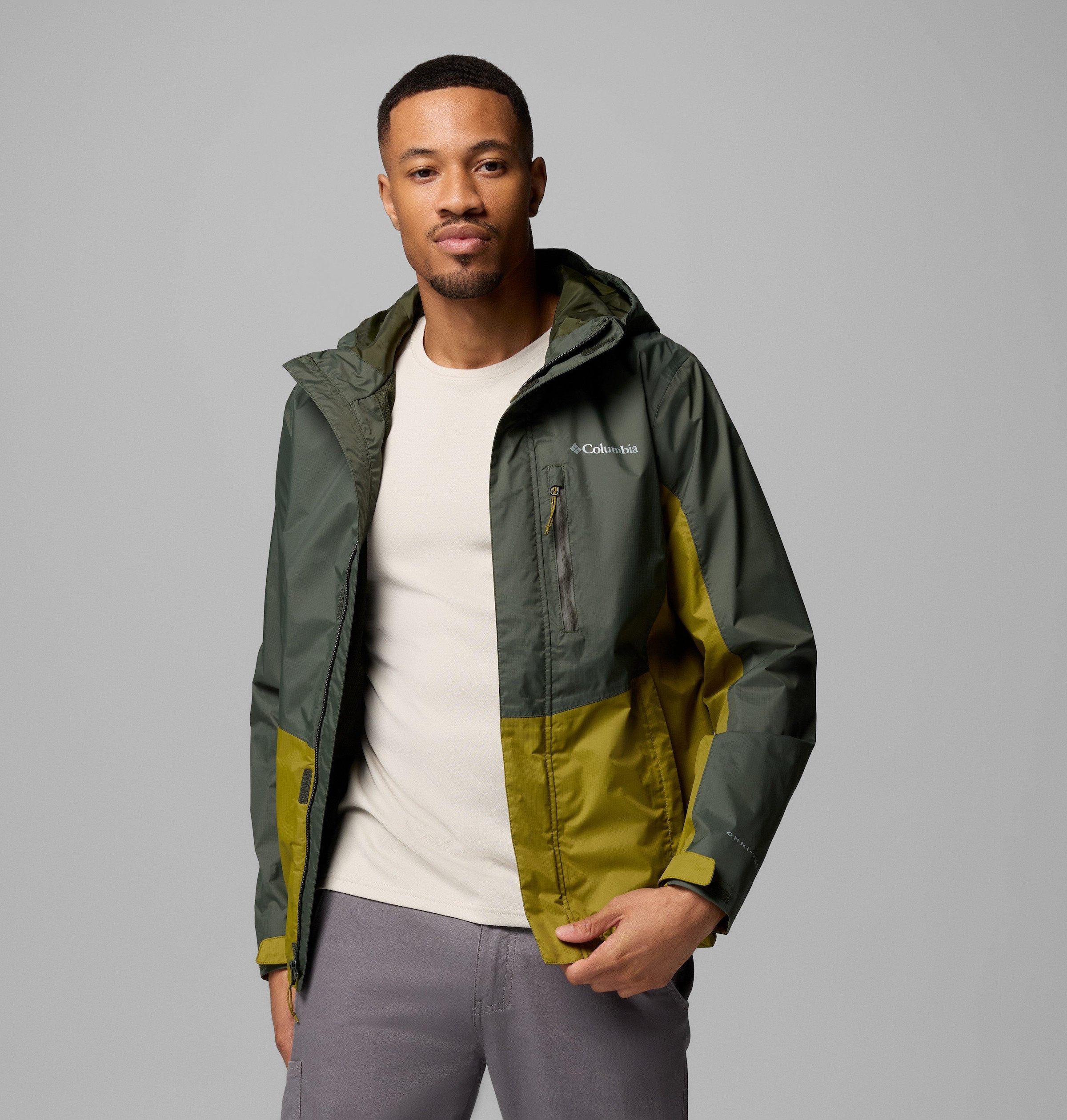 Columbia Regenjacke »Pouring Adventure III Jacket« sportliche Logostickerei, wasserdichtes und winddichtes Material