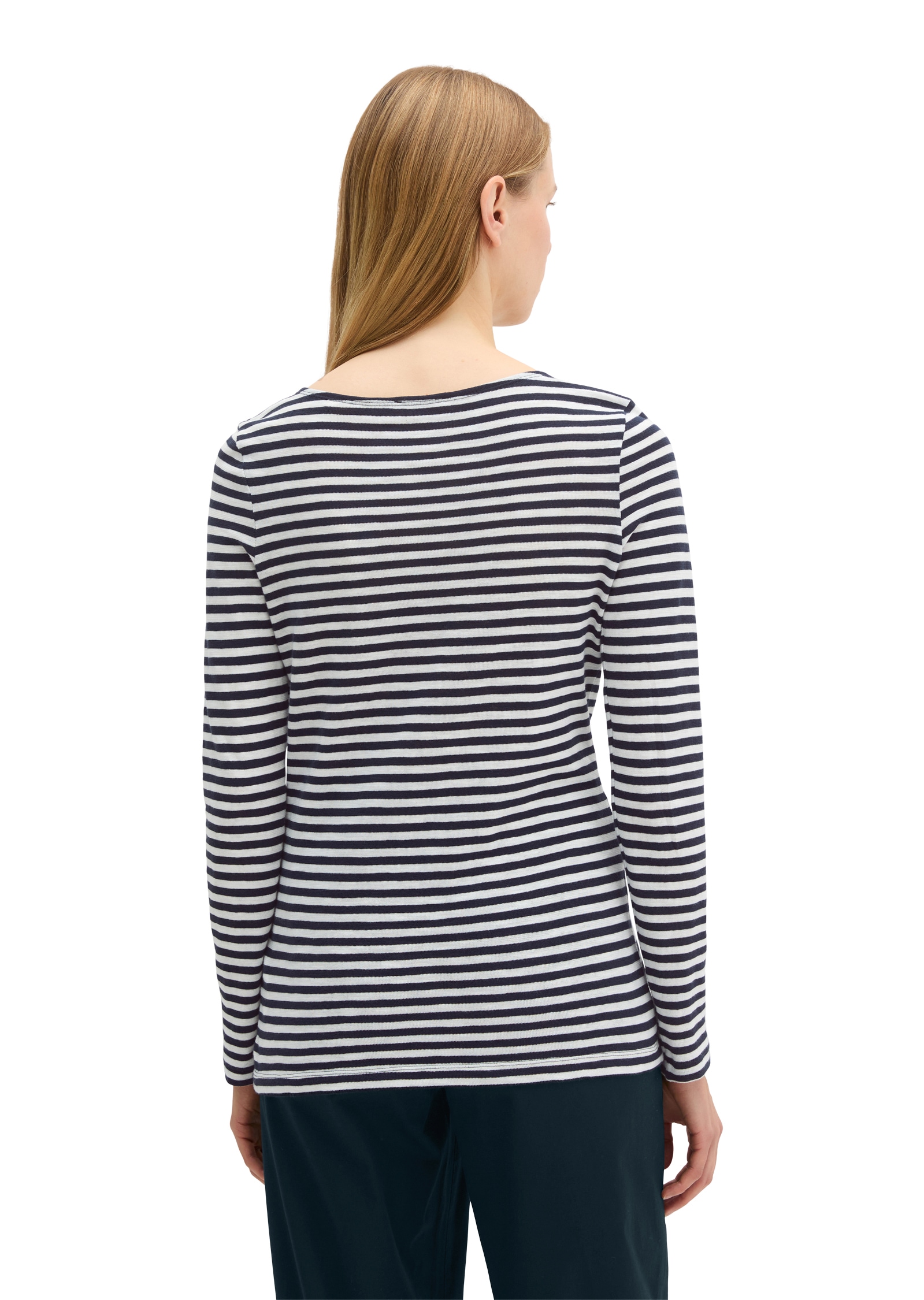 Marc O'Polo Langarmshirt mit leichtem U-Boot-Ausschnitt