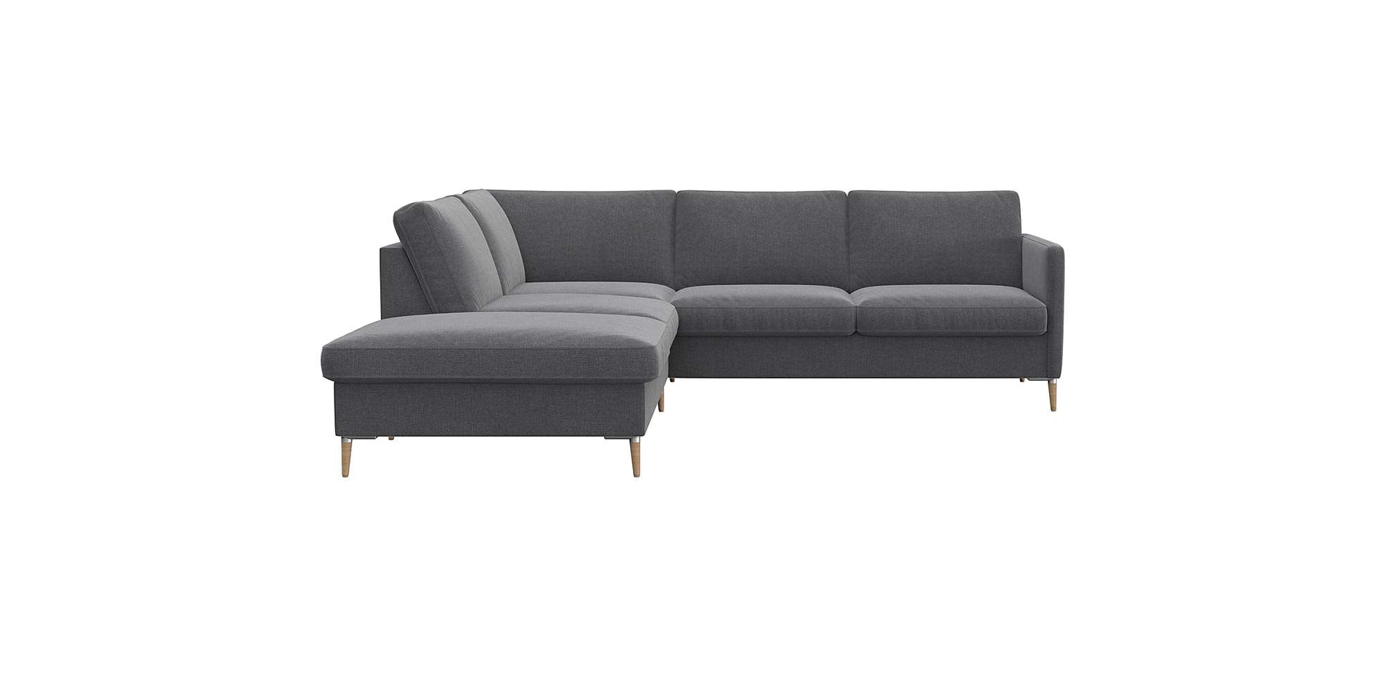 Ecksofa »Fiore, L-Form«, breite Armlehnen, Füße Alu/Eiche, B/T 234/225 cm, Kaltschaum...