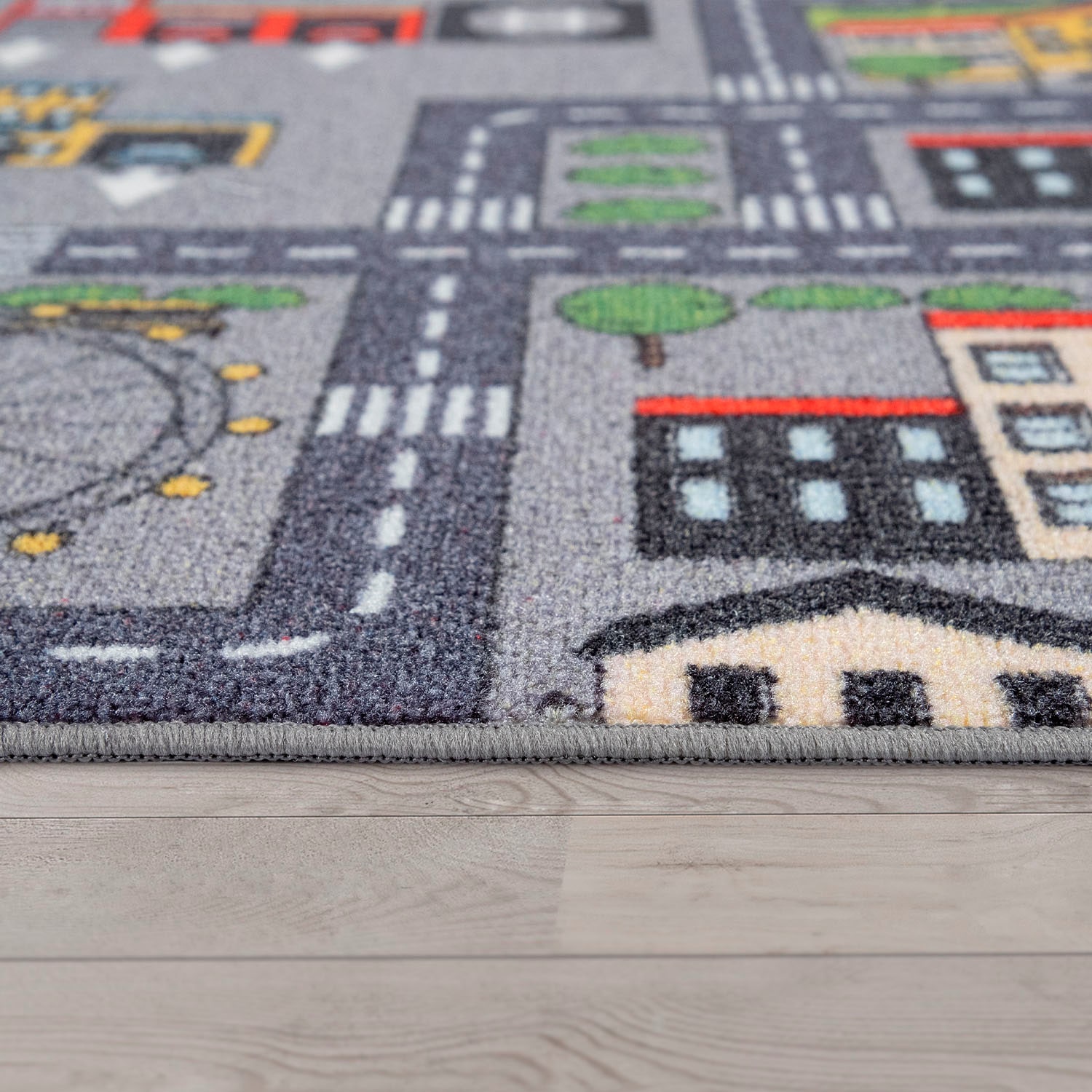Paco Home Kinderteppich »Bino 577« rechteckig 4 mm Höhe Kurzflor, Straßen-Spiel-Teppich, Kinderzimmer