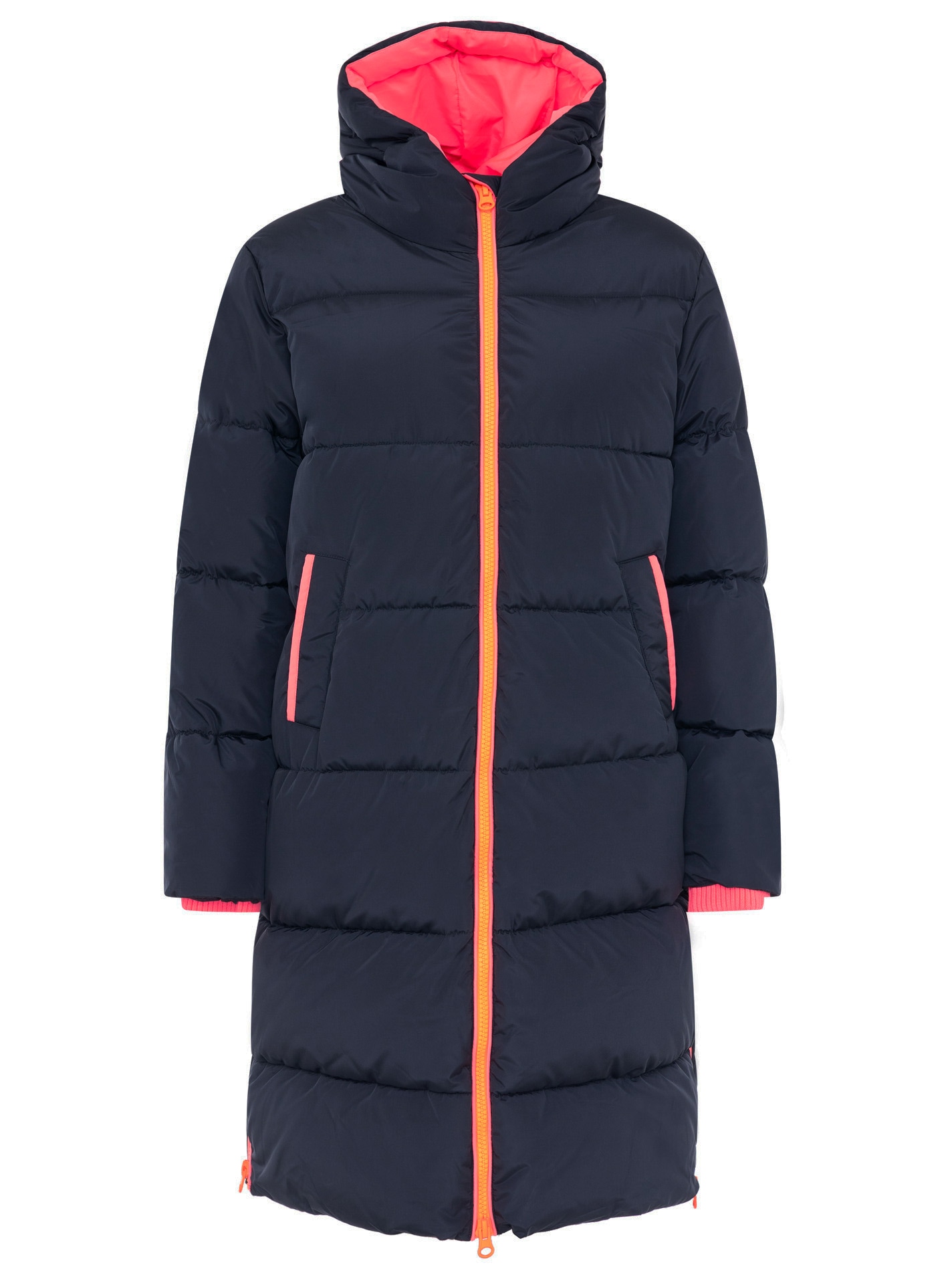 Zwillingsherz Steppmantel »„Cozy“« Kapuze, farbliche Details, Reißverschluss, elastische Bündchen