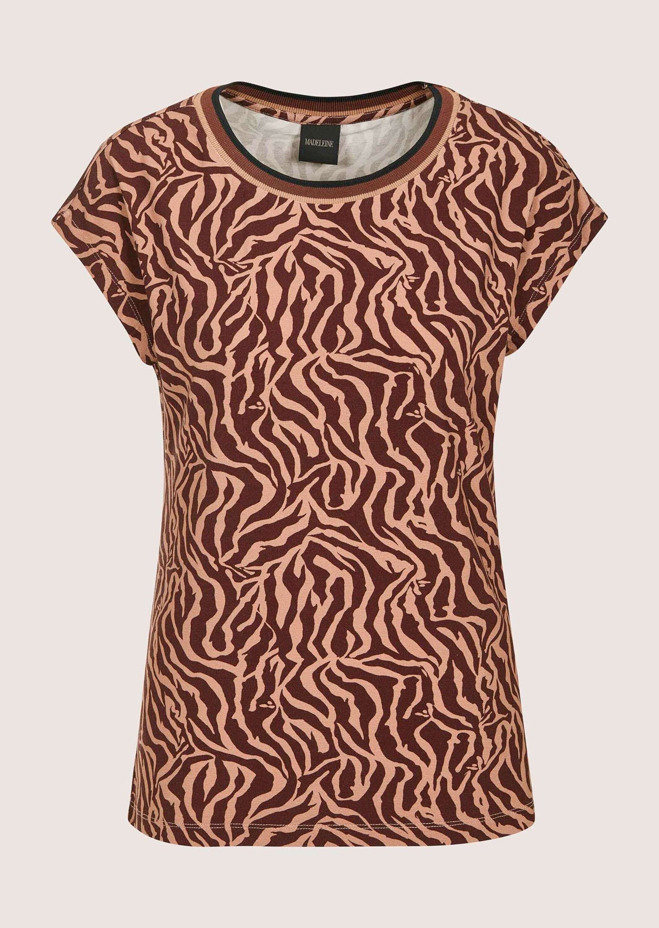 MADELEINE Kurzarmshirt »Shirt Print-Shirt mit kurzem Arm, abstraktes Muster« Ringel-Ausschnitt