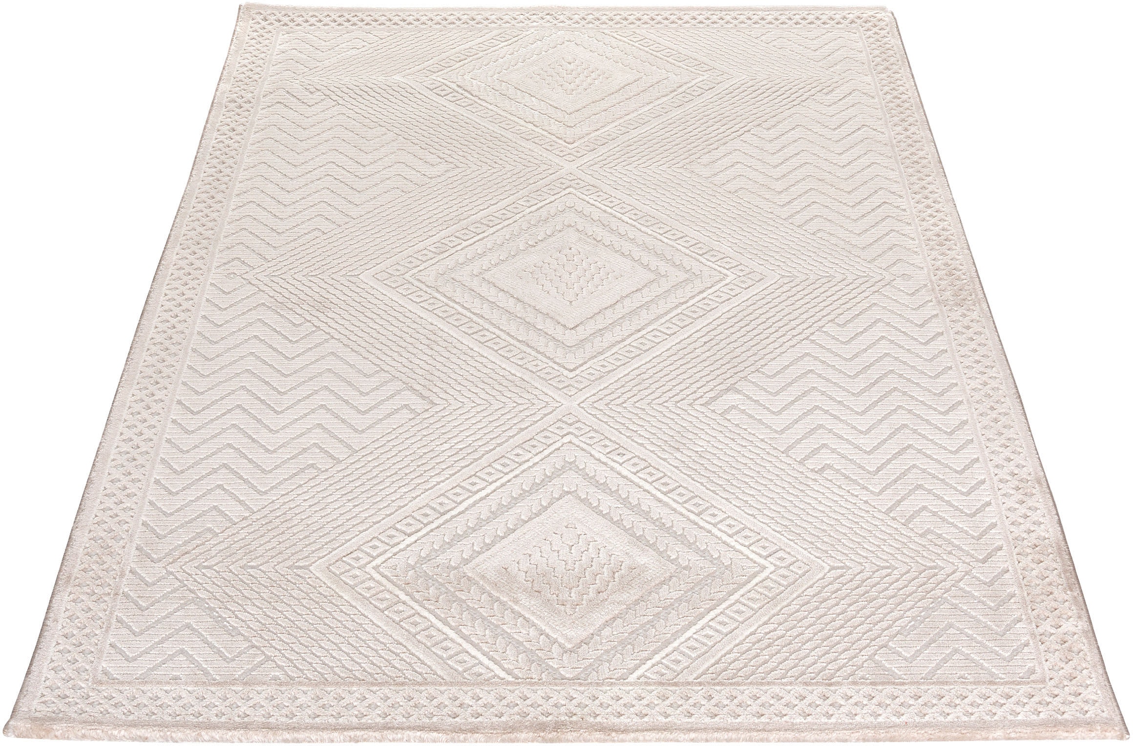 Sehrazat Teppich »Luxury 6600«, rechteckig, 13 mm Höhe, Wohnzimmer, Kurzflor, Hoch Tief Struktur