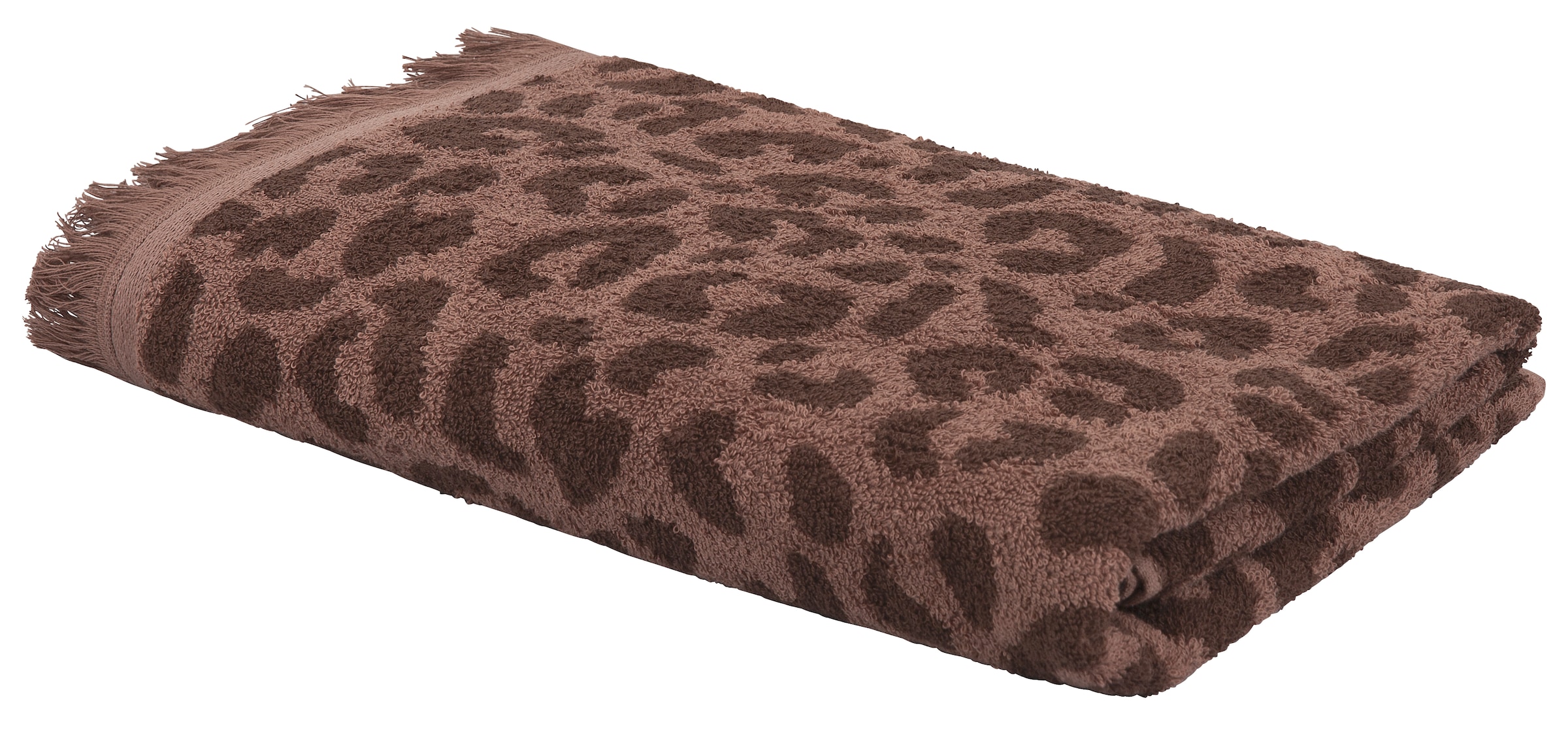 OTTO home Handtuch Set »Tiffani, Leopardenmuster, Premium Handtücher 8-tlg, 500 gr/m²« Set 8 Frottier 4 Duschtücher, 4 Handtücher, Animal Print, Leo, modern, mit Fransen