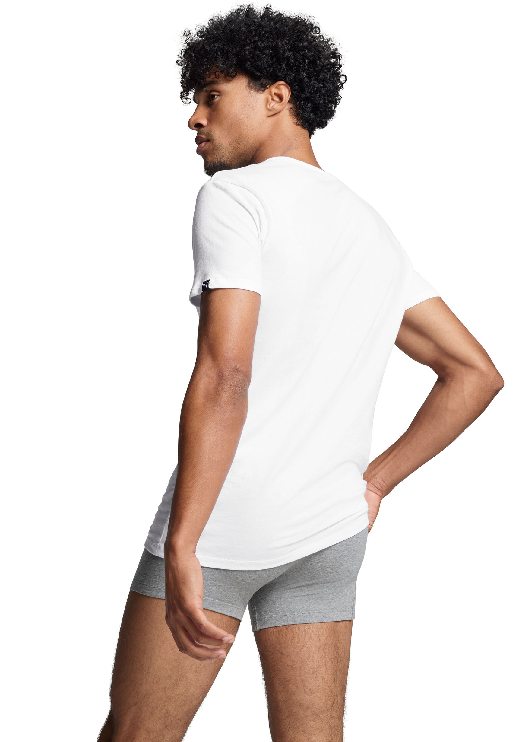 PUMA T-Shirt, (2er-Pack), mit Markenlabel