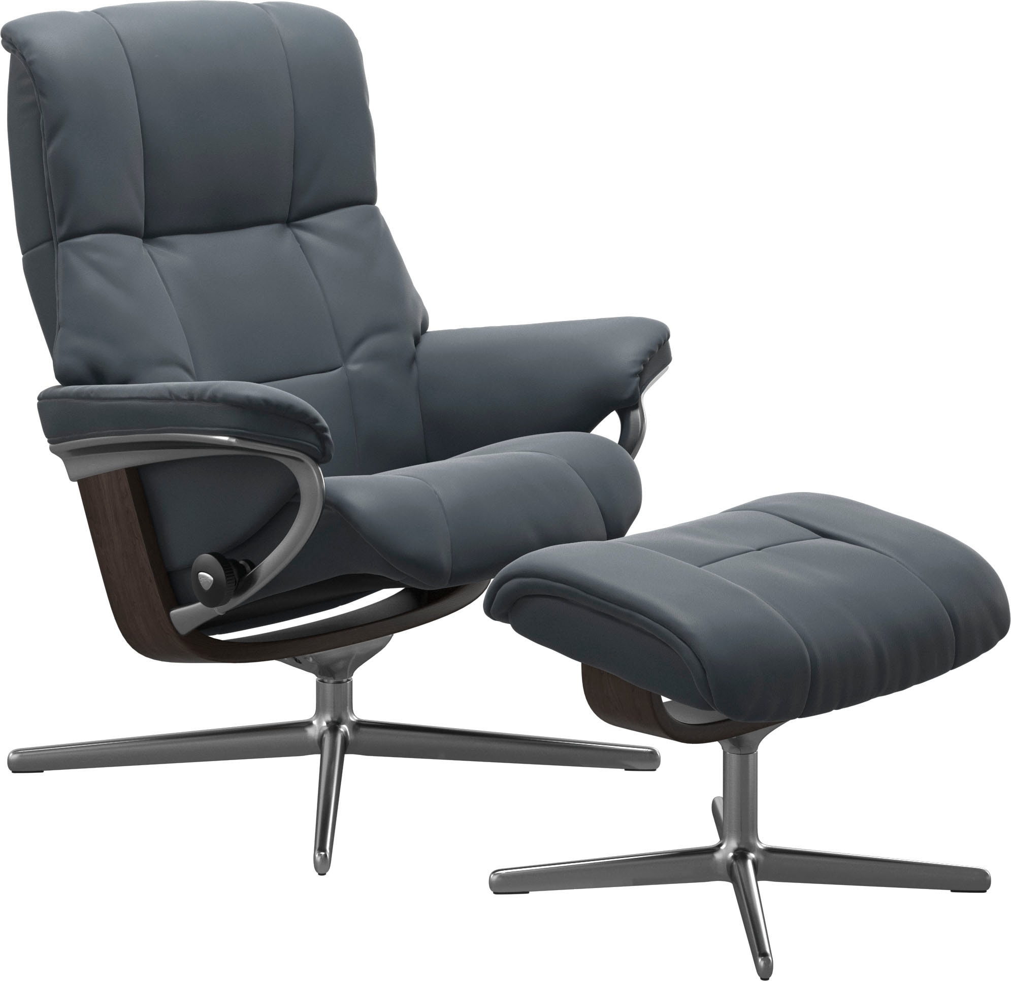 Stressless® Relaxsessel »Mayfair«, (Set, Relaxsessel mit Hocker), mit Hocker, mit Cross Base, Größe S, M & L, Holzakzent Wenge