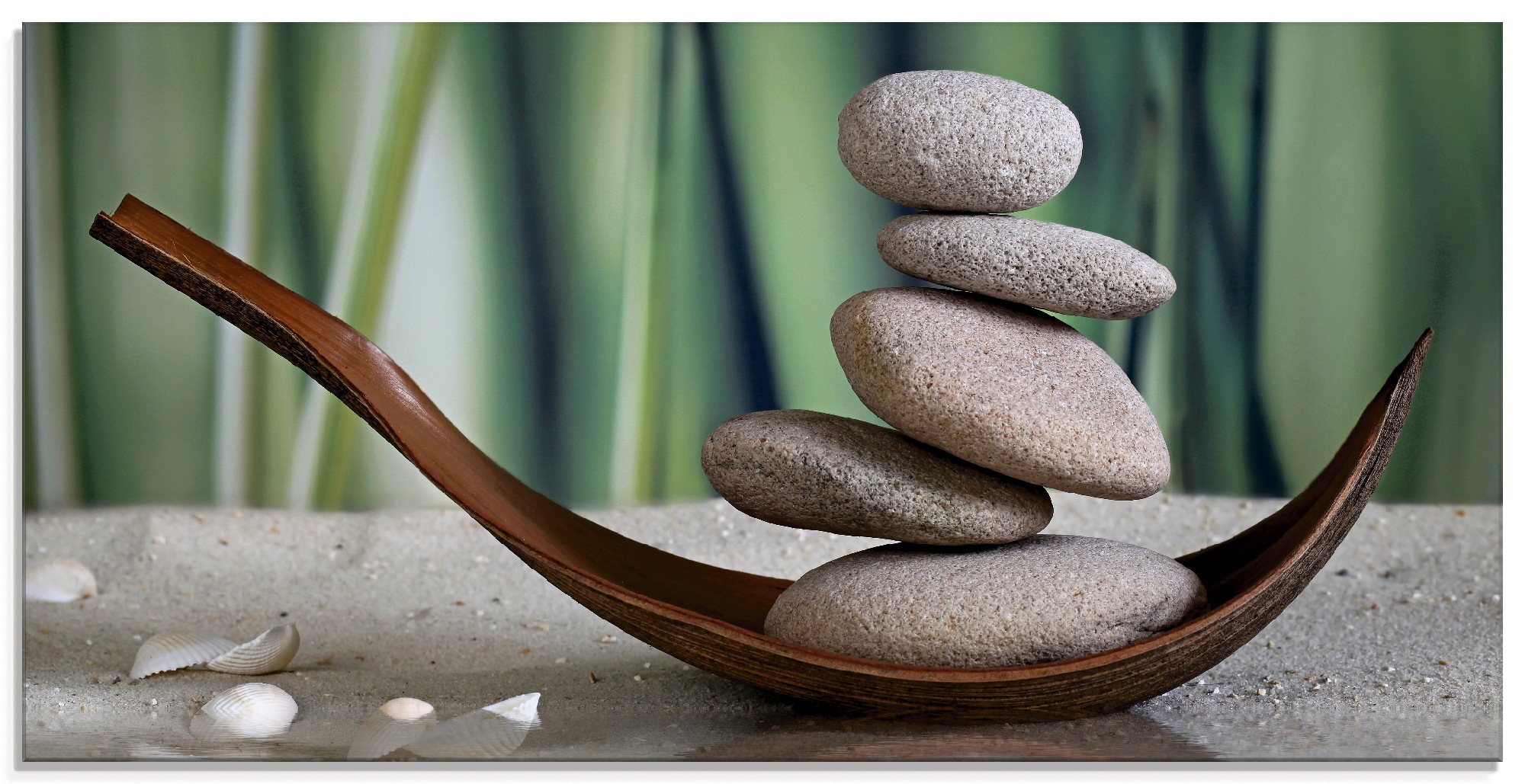 Artland Glasbild »Gleichgewicht«, Zen, (1 St.)