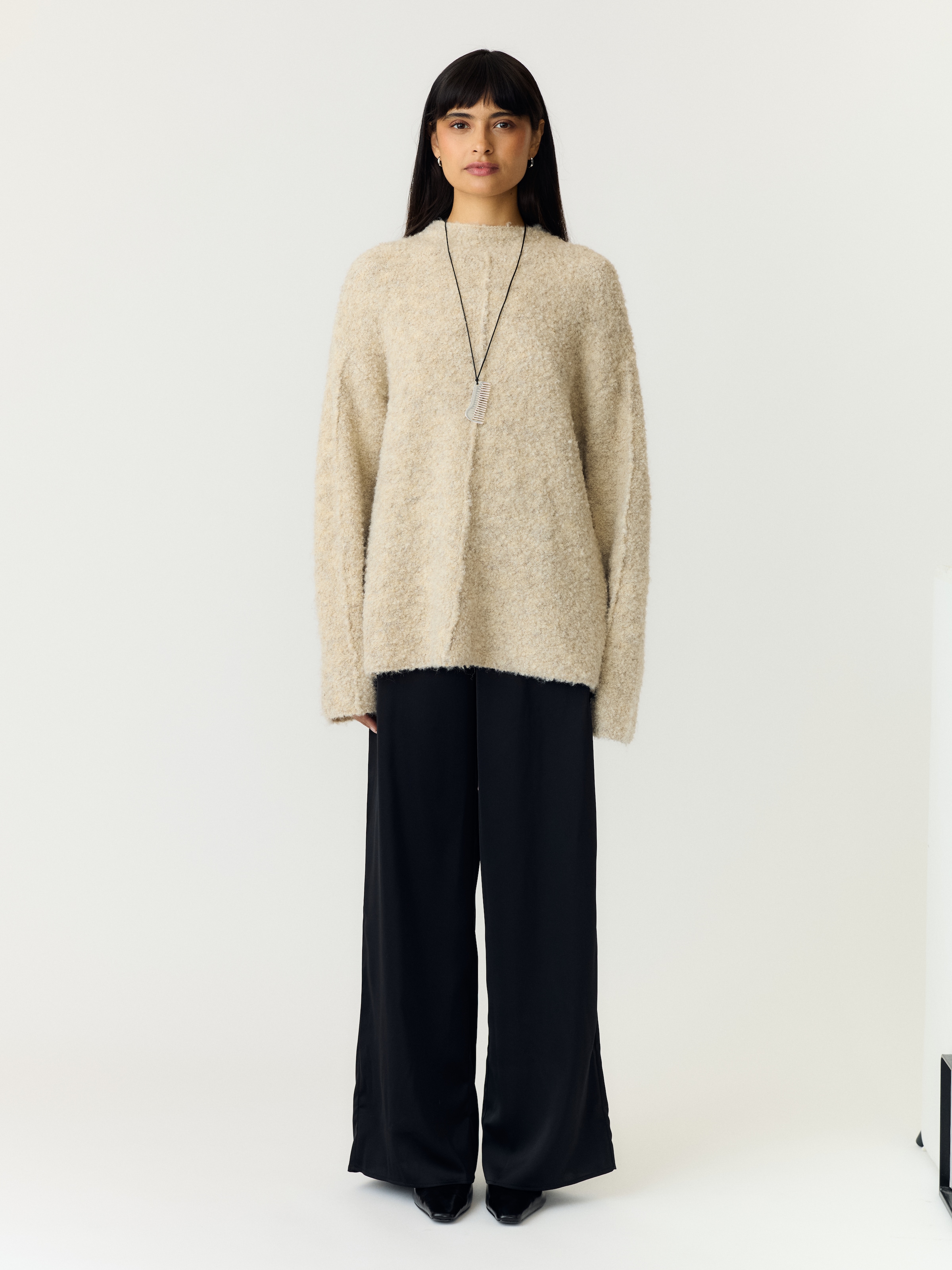 Y.A.S Stehkragenpullover »YASPLIRA LS HIGH NECK PULLOVER NOOS« Materialmix mit Wolle