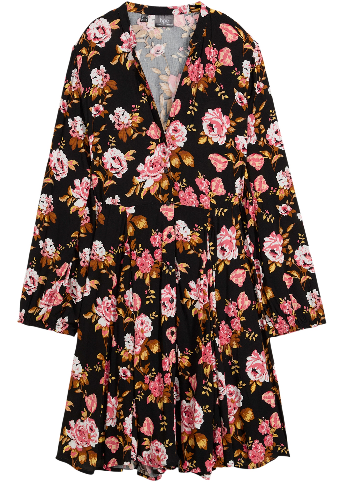 bonprix Hemdblusenkleid »Hemdblusenkleid aus reiner Viskose« Hemdblusenkleid aus reiner Viskose