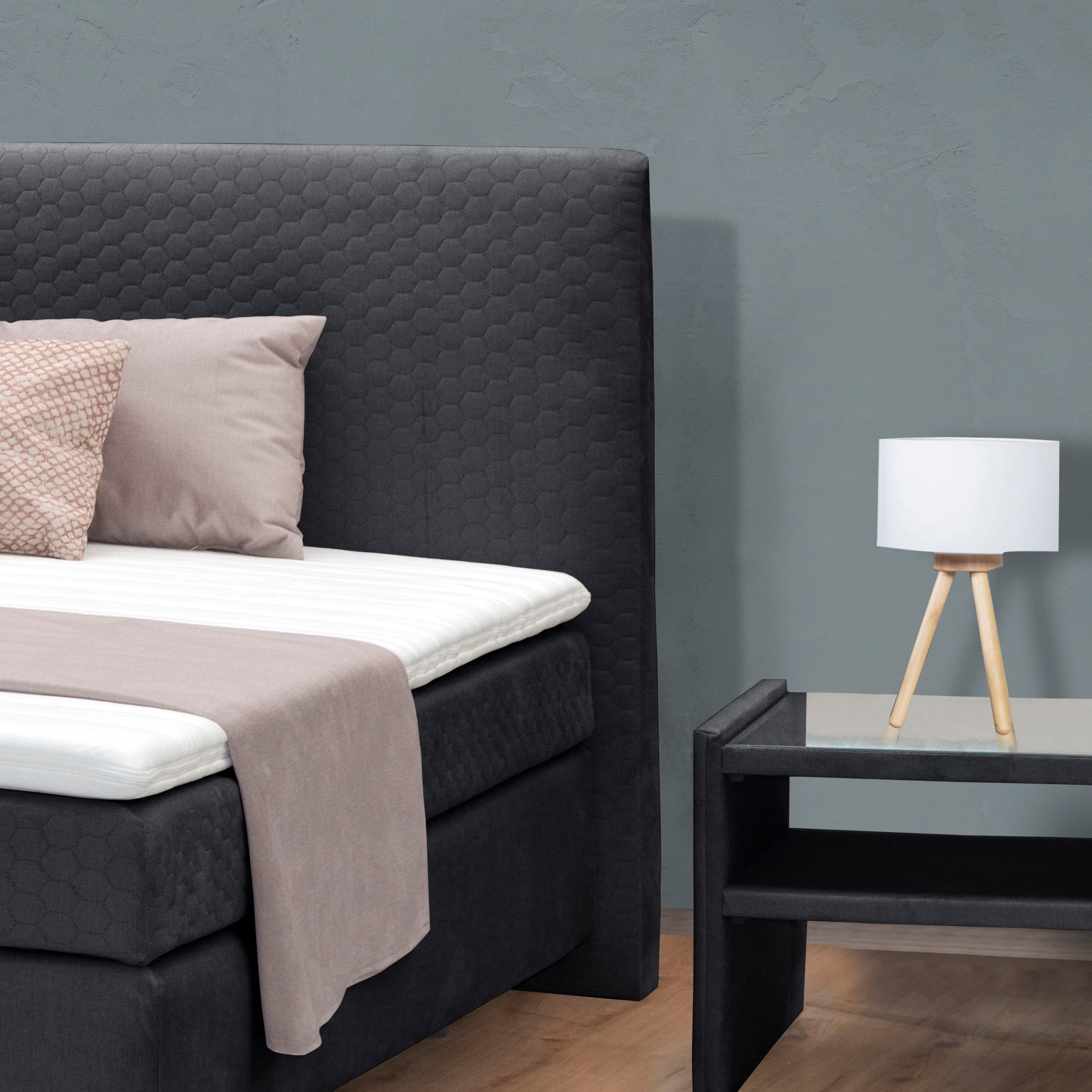 alina Boxspringbett »Pamir« inklusive Matratze und Topper, in diversen Ausführungen