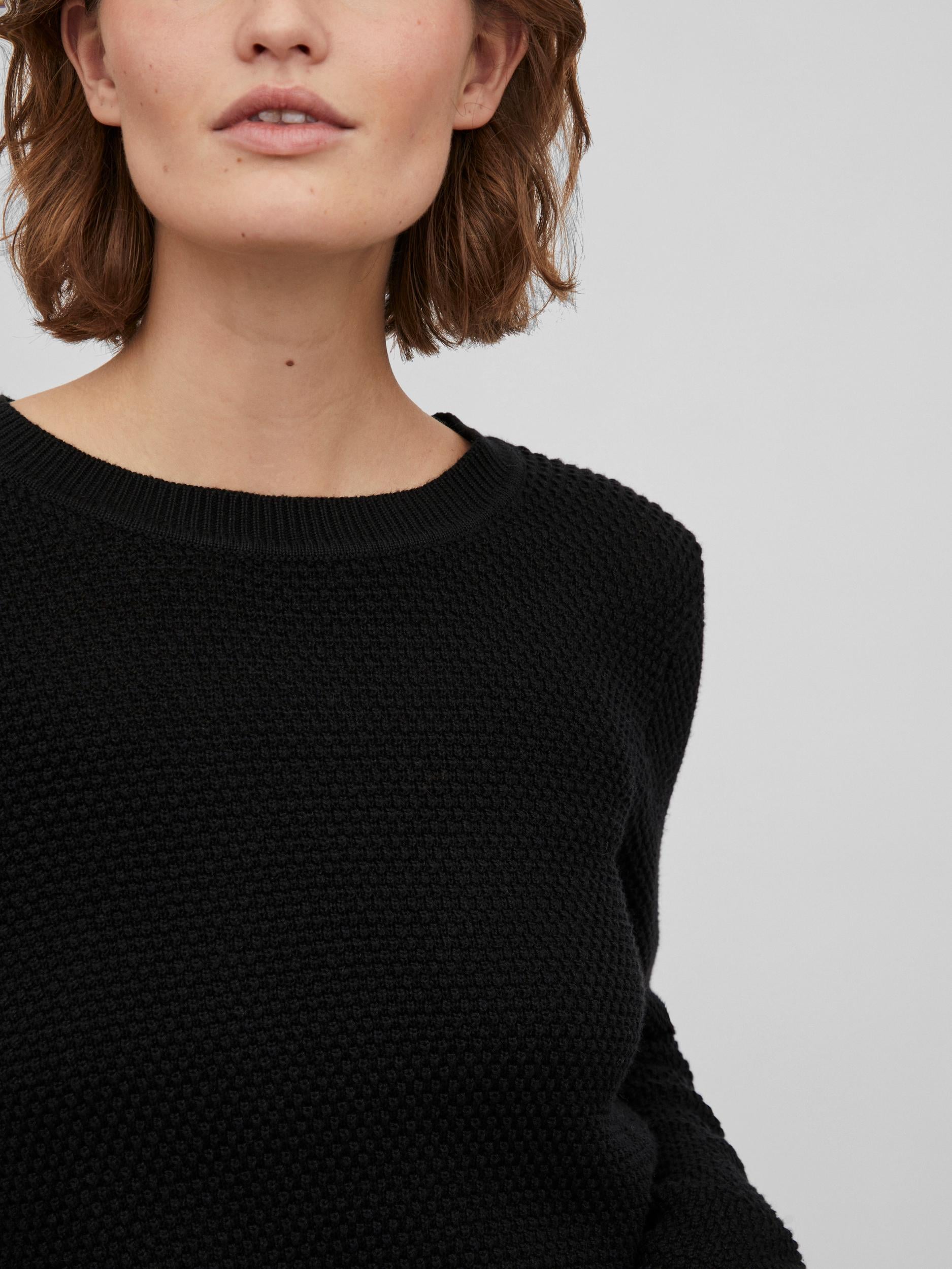Vila Rundhalspullover »VIDALO O-NECK L/S KNIT TOP- NOOS«