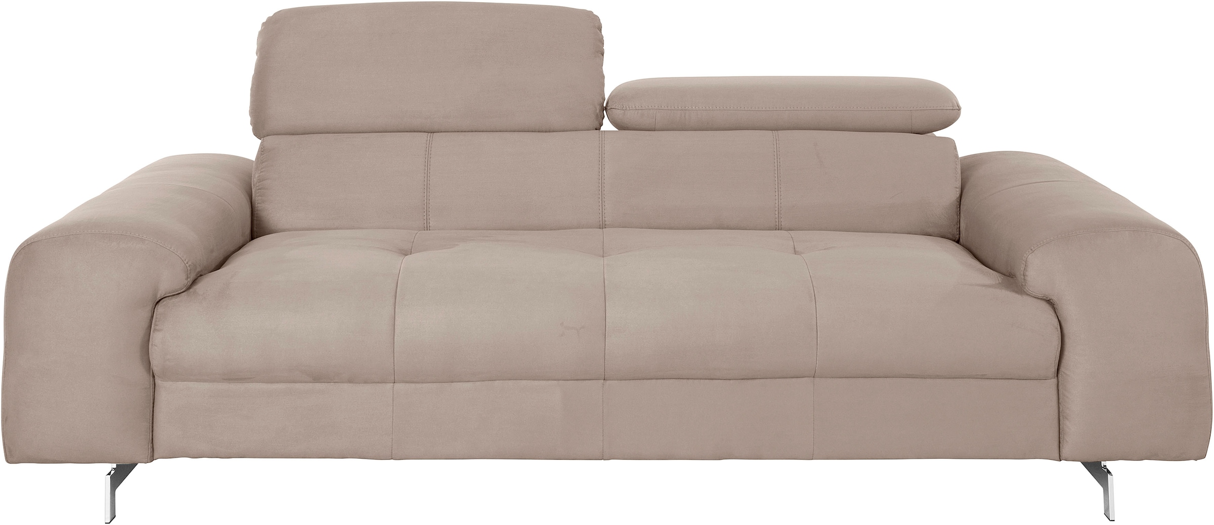 COTTA 3-Sitzer »Chef«, Big-Sofa mit Kopfteilverstellung, edle Metallkufen