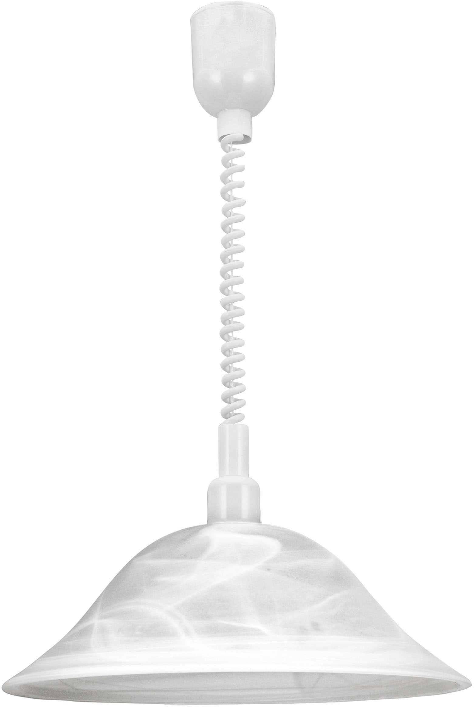 EGLO Pendelleuchte »ALESSANDRA«, 1 flammig, Leuchtmittel E27 | ohne Leuchtmittel, Hängelampe, Spiralkabel, höhenverstellbar, Küchenlampe, E27, Ø 38 cm