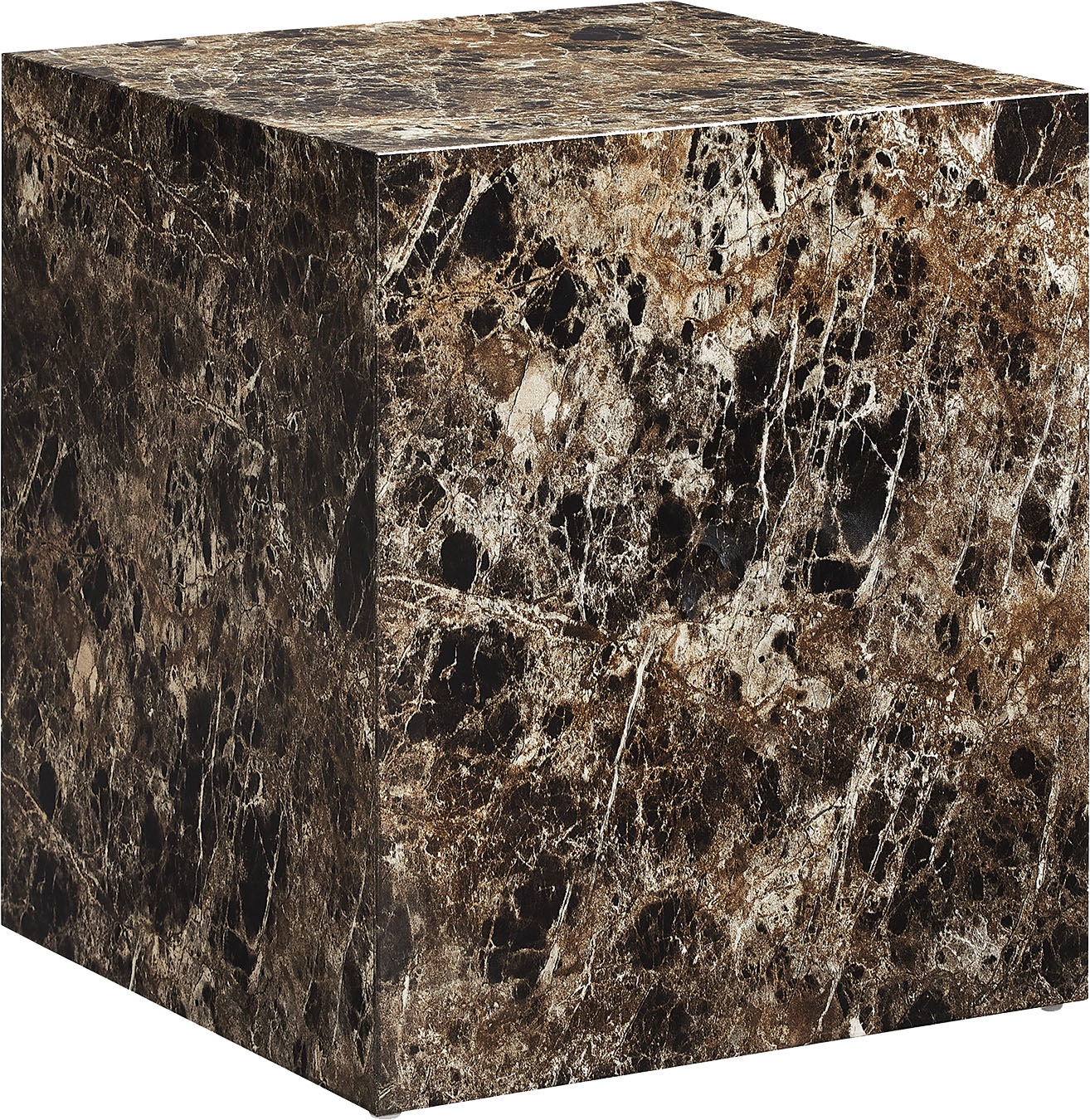 SalesFever Beistelltisch, quadratisch 45x45 cm, in Marmoroptik foliert