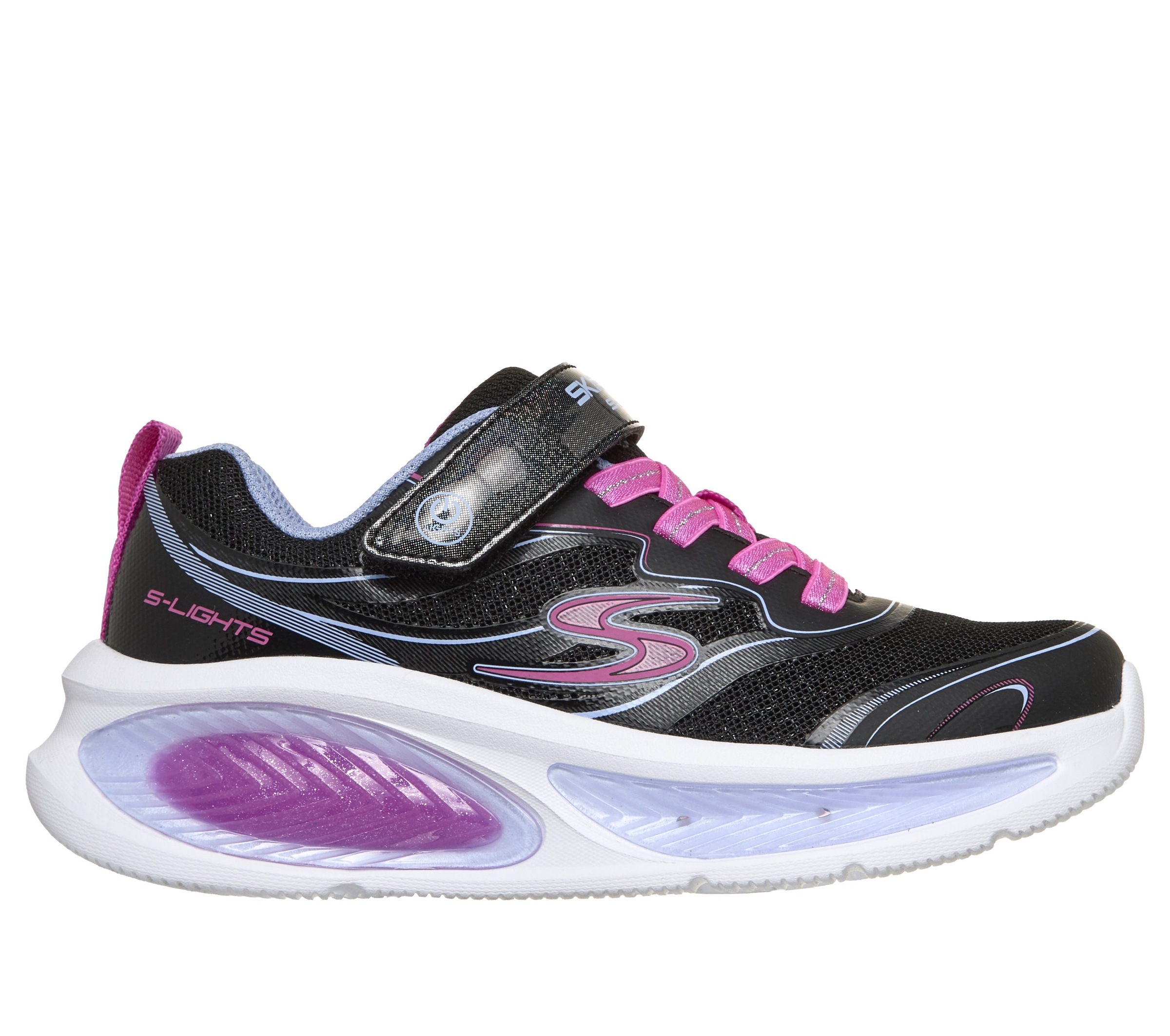 Skechers Sneaker »COSMIC GLOW 2.0 Blinkschuh«  Blinkschuh mit Elastik-Schnürsenkeln, Größenschablone zum Download