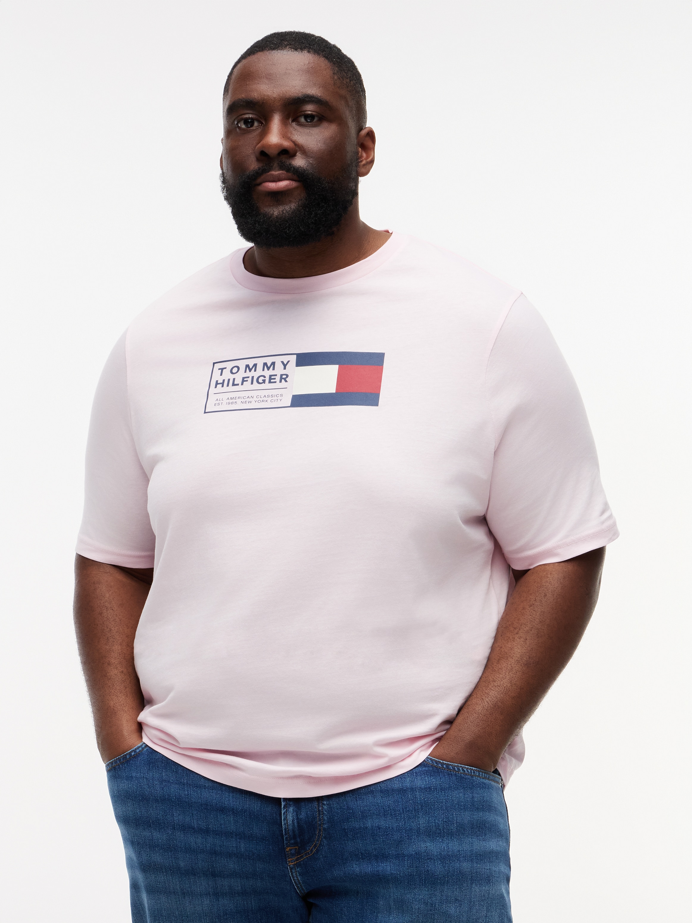 Tommy Hilfiger Big & Tall T-Shirt »BRAND LOVE TEXT« Regular fit für große Größen