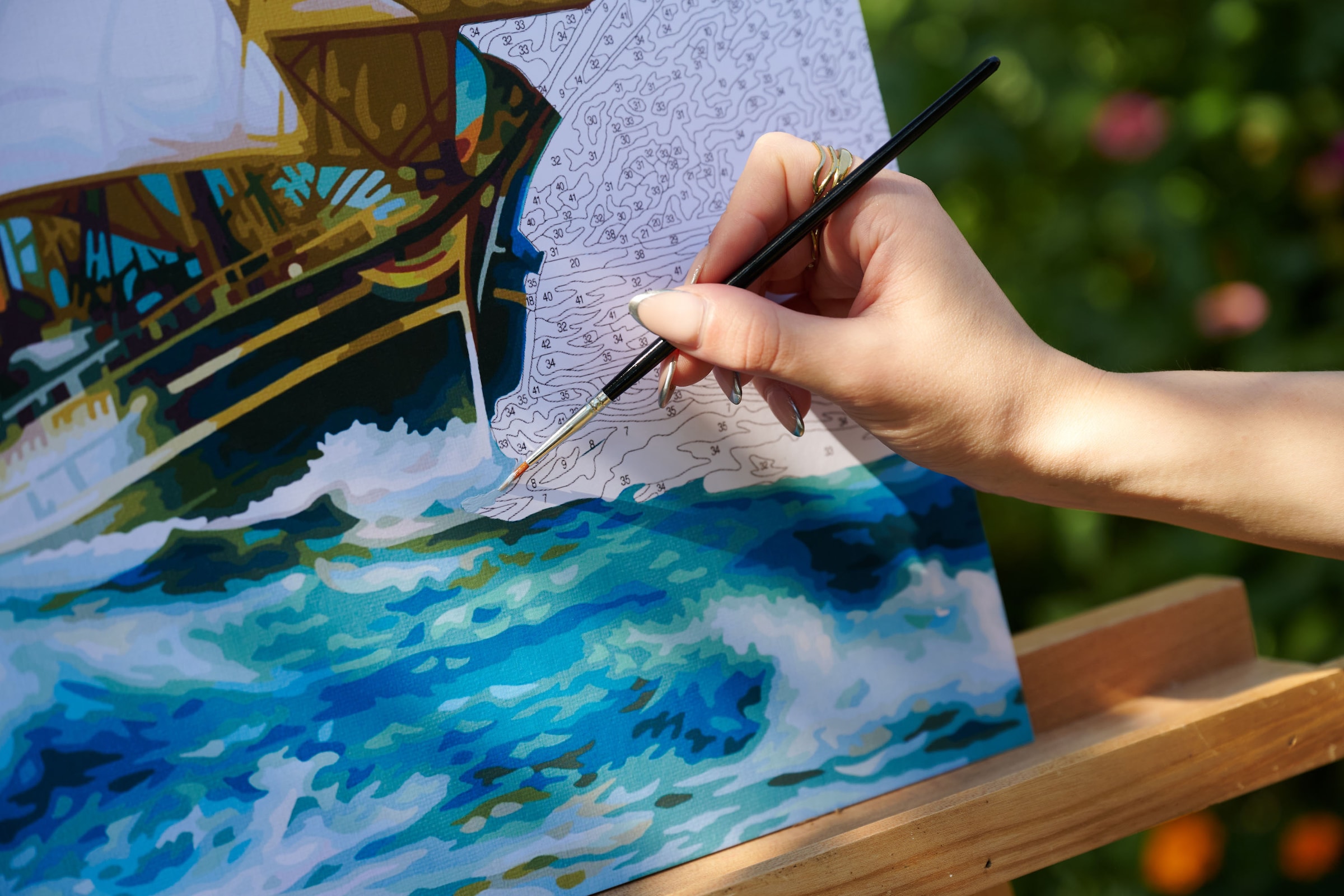 Schipper Malen nach Zahlen »Meisterklasse Triptychon - Segelschiff in der Südsee« Made in Germany