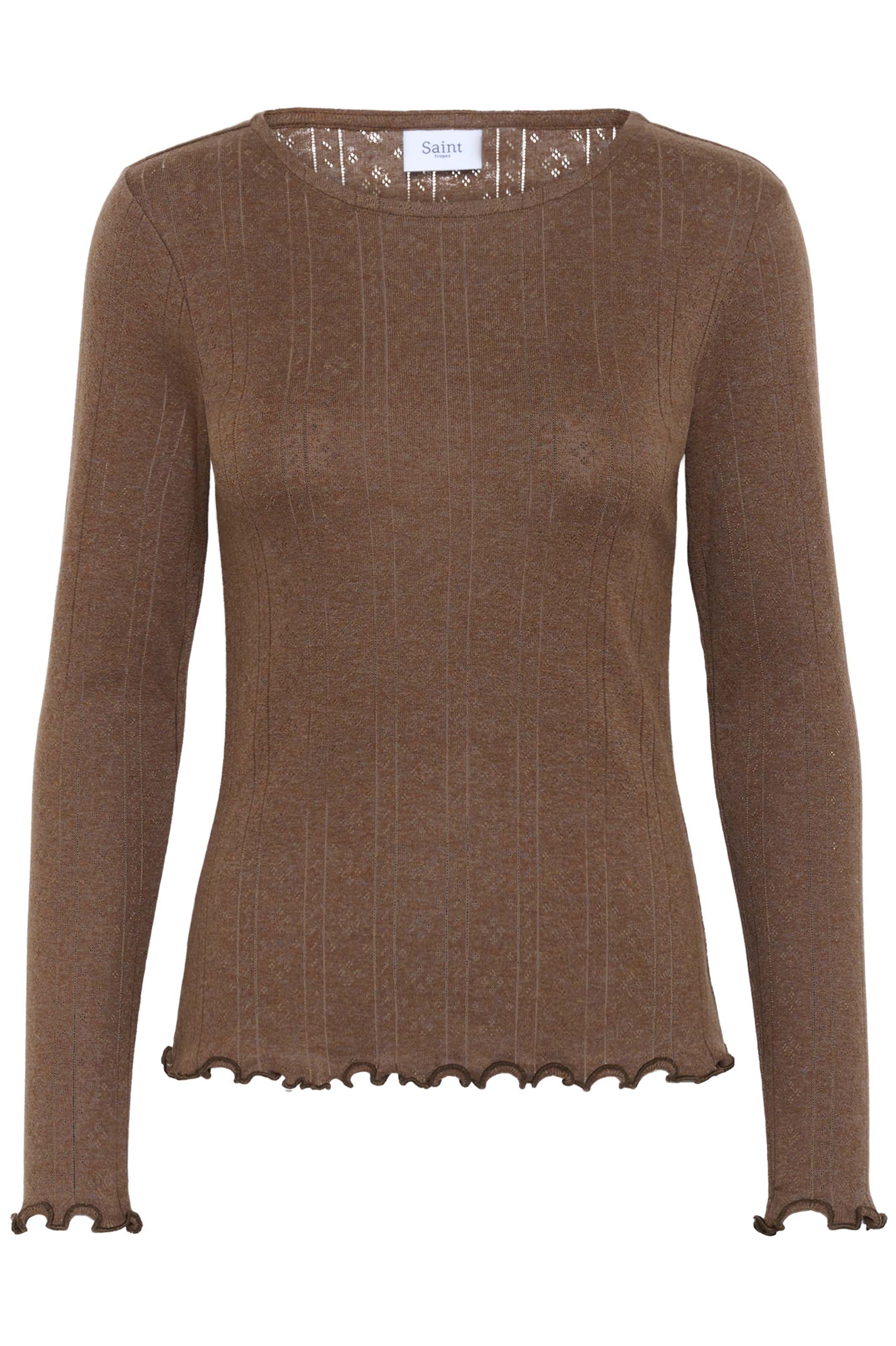Saint Tropez Langarmshirt »GruSZ«, gewellter Saum