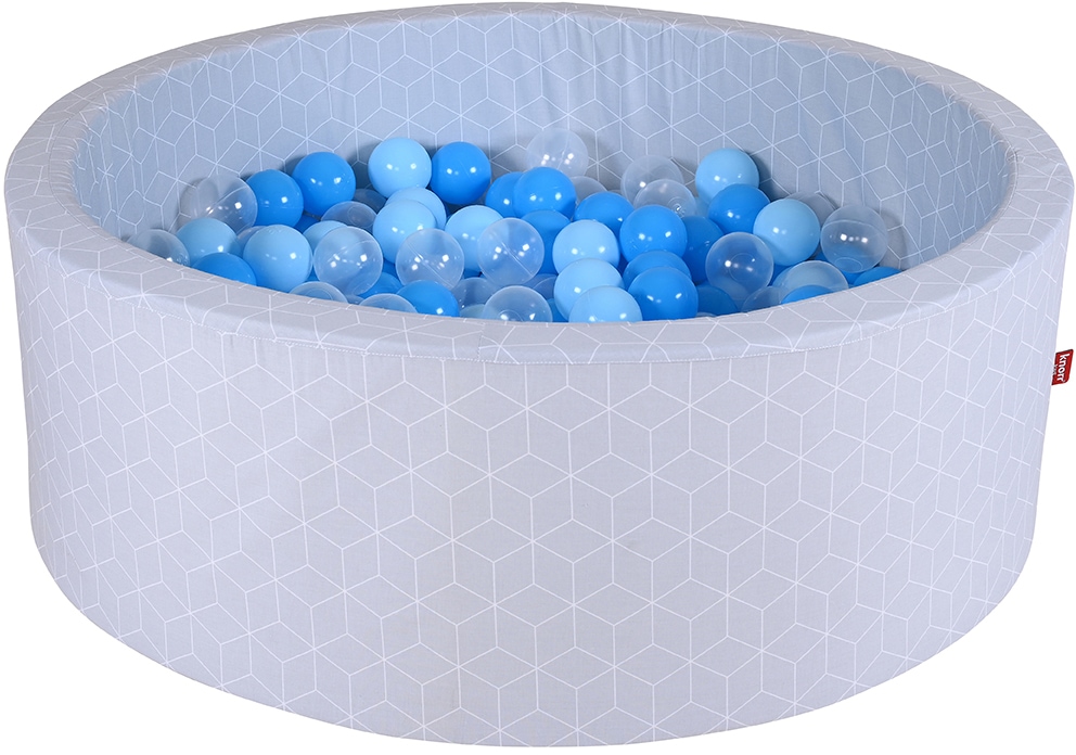 300 »Geo, Europe mit bei Bällen Made Blue/Blue/transparent; OTTO Knorrtoys® Cube Bällebad Grey«, in soft