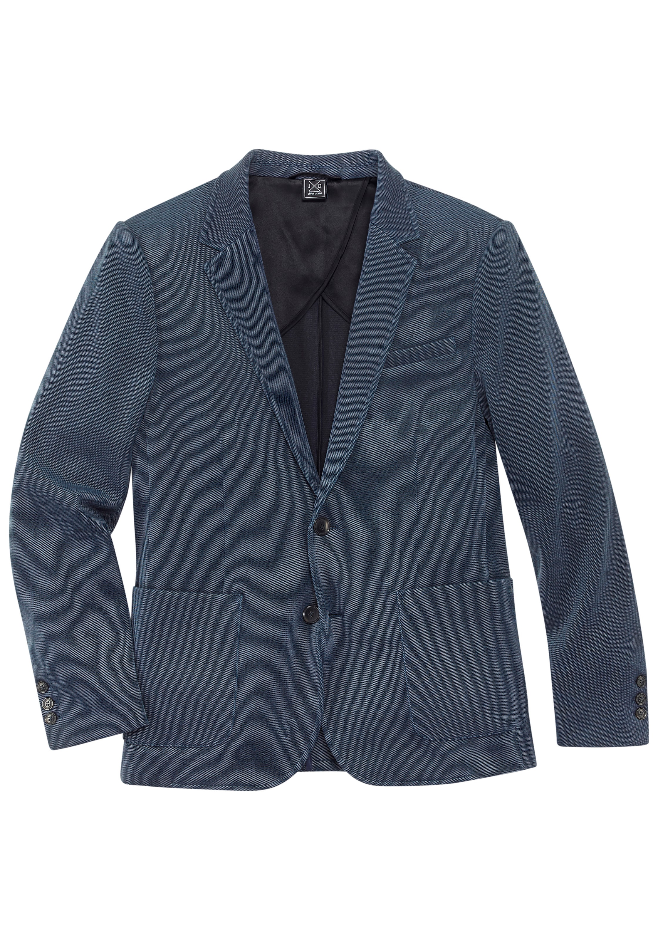 John Devin Sakko »aus elastischer Pikee-Qualität« sportliches Stretchsakko mit dezentem Muster