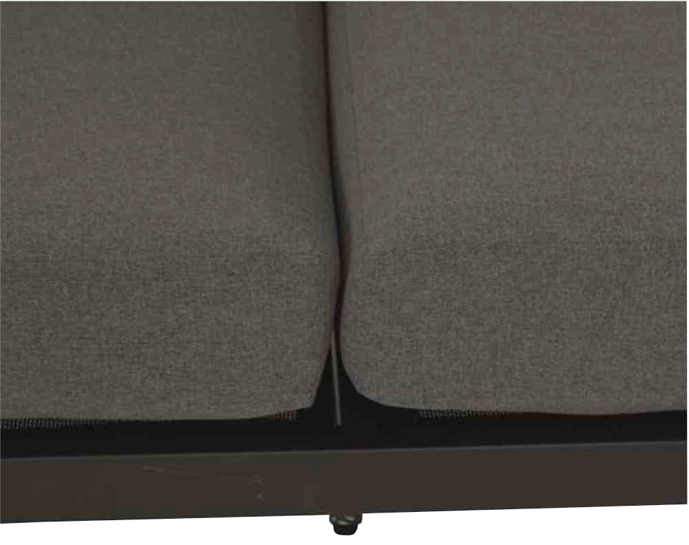 Siena Garden Loungesofa »Alvida« Aluminium, Teakholz, inkl. Sitz- und Rückenkissen grau