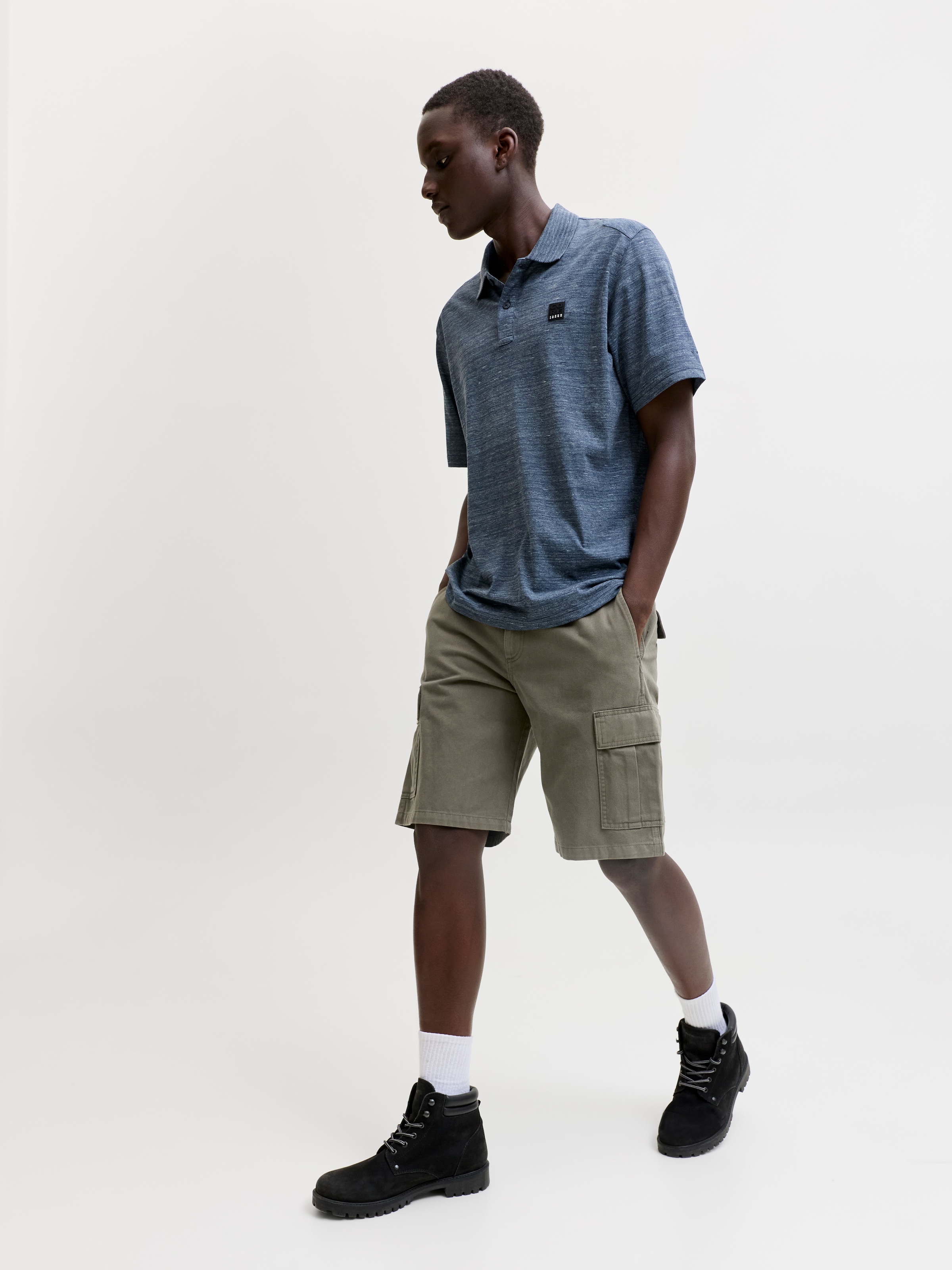 Jack & Jones Cargoshorts »JPSTCOLE HUDSON BELTED CARGO SHORTS MID«