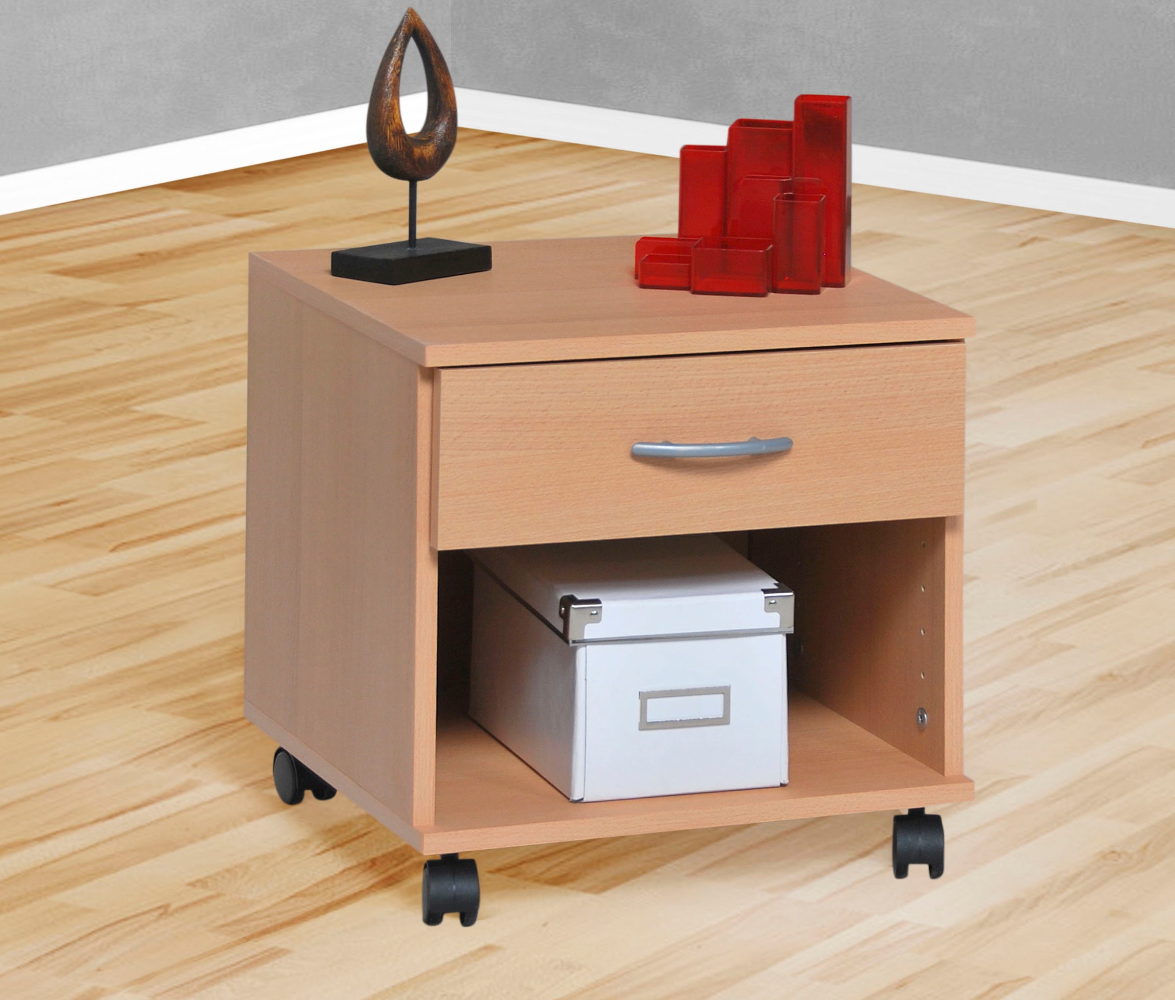 VOGL Möbelfabrik Rollcontainer »Barrie, Bürocontainer, Nachtschrank«, (1 St.), Ausführungen mit/ohne Schubladen, Höhe 41 cm, Made in Germany