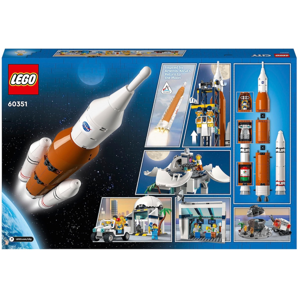 LEGO® Konstruktionsspielsteine »Raumfahrtzentrum (60351), LEGO® City«, (1010 St.), mit Licht; Made in Europe