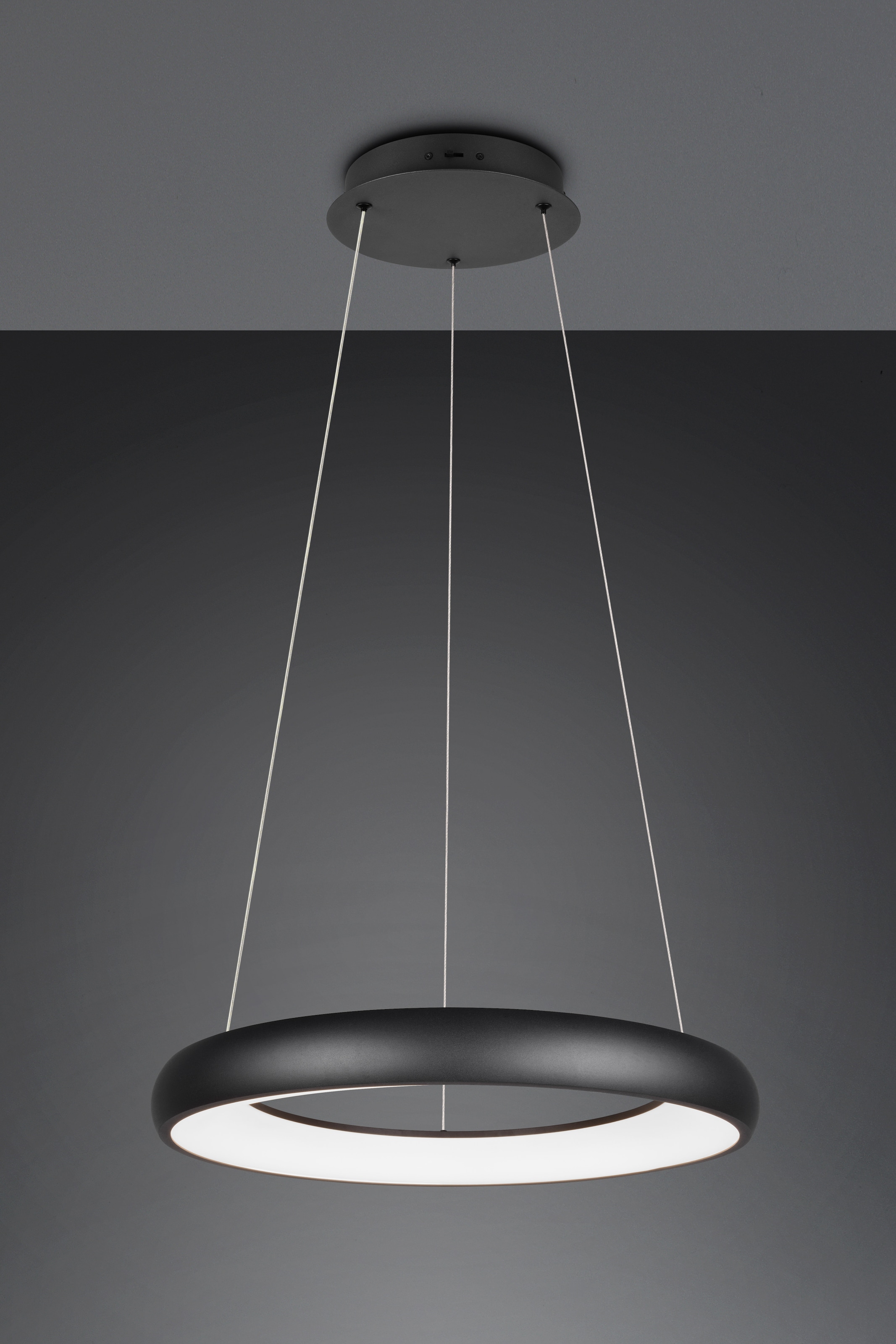 TRIO Leuchten LED Pendelleuchte »CARDONA, LED Ring Hängeleuchte, 4400 Lumen 38W, Lichtfarbe einstellbar« LED-Board 1 Stk. warmweiß - kaltweiß 2300/3000/4000K warmweiß bis kaltweiß, 3 Stufen dimmbar Höhe 150cm Ø62