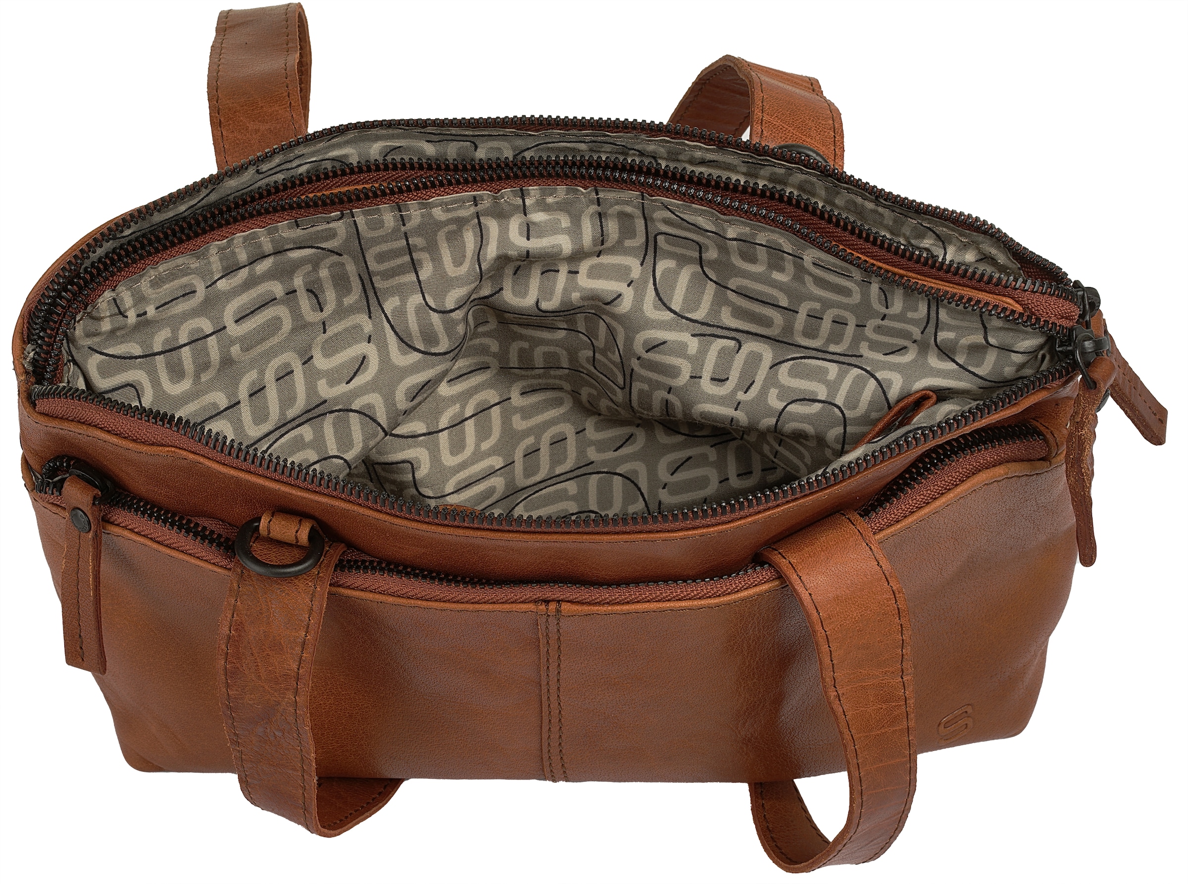 Spikes & Sparrow Henkeltasche, echt Leder