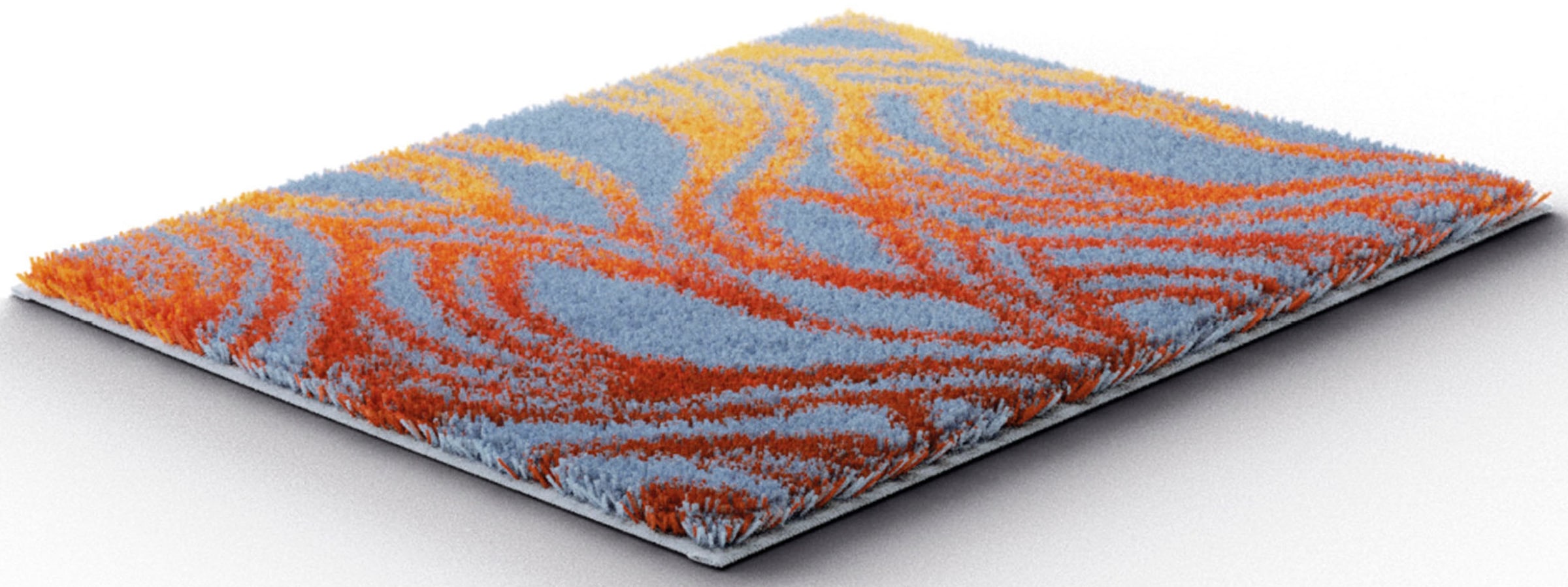 Grund Badematte »Mayra« Höhe 20 mm rutschhemmend beschichtet fußbodenheizungsgeeignet Frisches Wellenmuster in lebendigen Farben , 5 Jahre Garantie