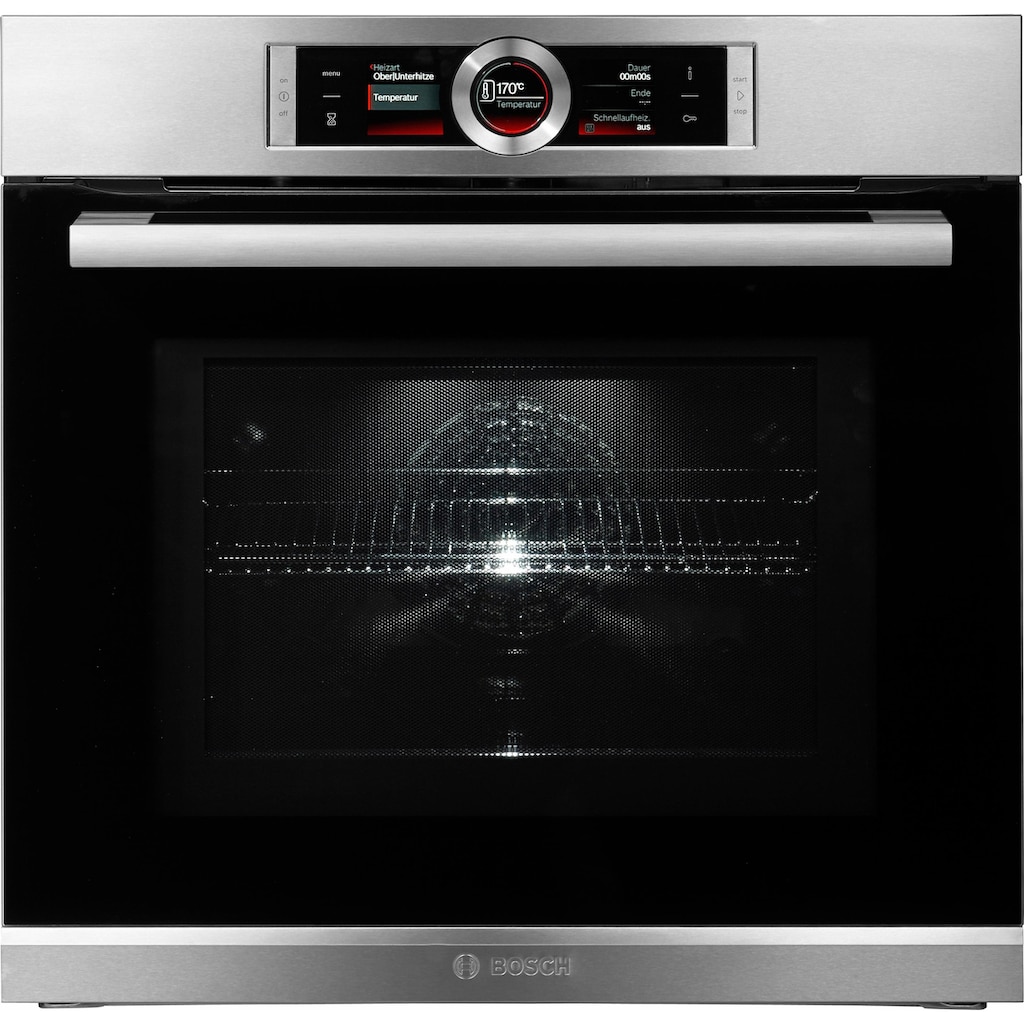 BOSCH Backofen mit Mikrowelle »HMG6764S1«, Serie 8, mit Vollauszug, Pyrolyse-Selbstreinigung, mit 4D Heißluft