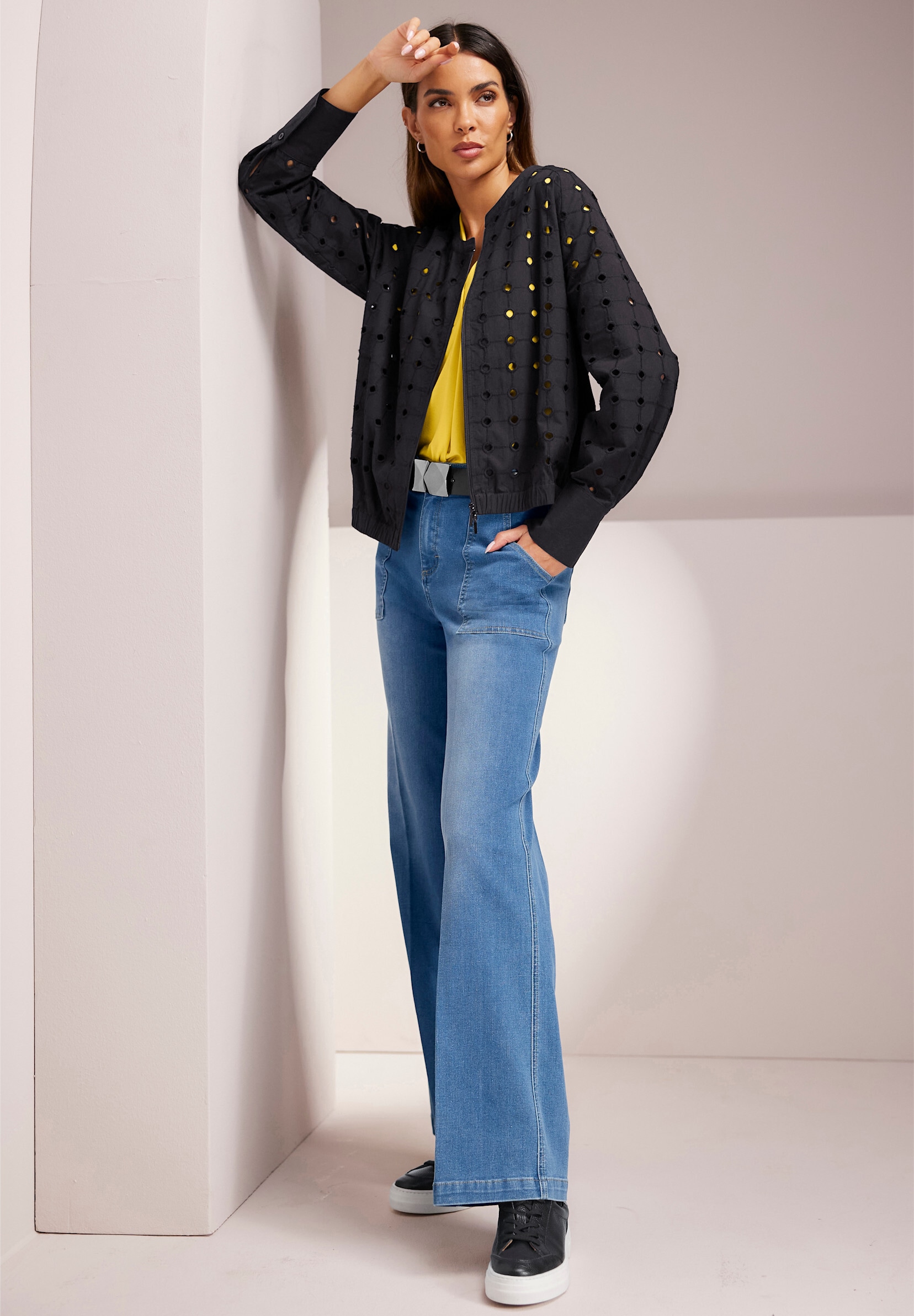 heine Bequeme Jeans »Jeans Gerade Jeans mit Bügelfalten«