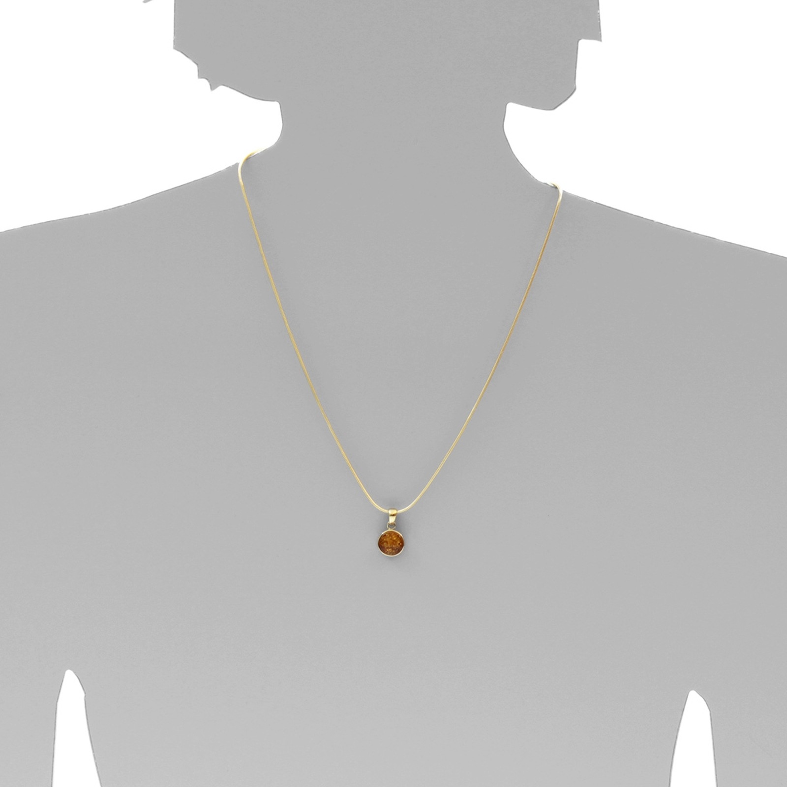 OSTSEE-SCHMUCK Kettenanhänger »- Frouke 10 mm - Gold 333/000 - Bernstein«