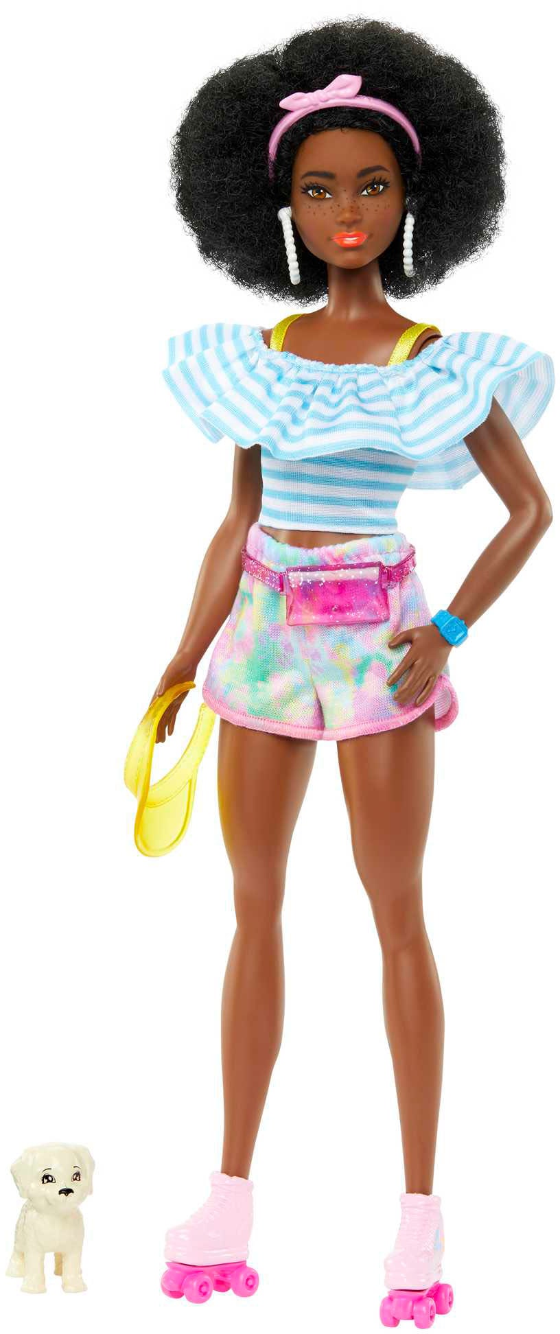 Barbie Anziehpuppe »mit Rollerskates, Modeaccessoires und Welpen«