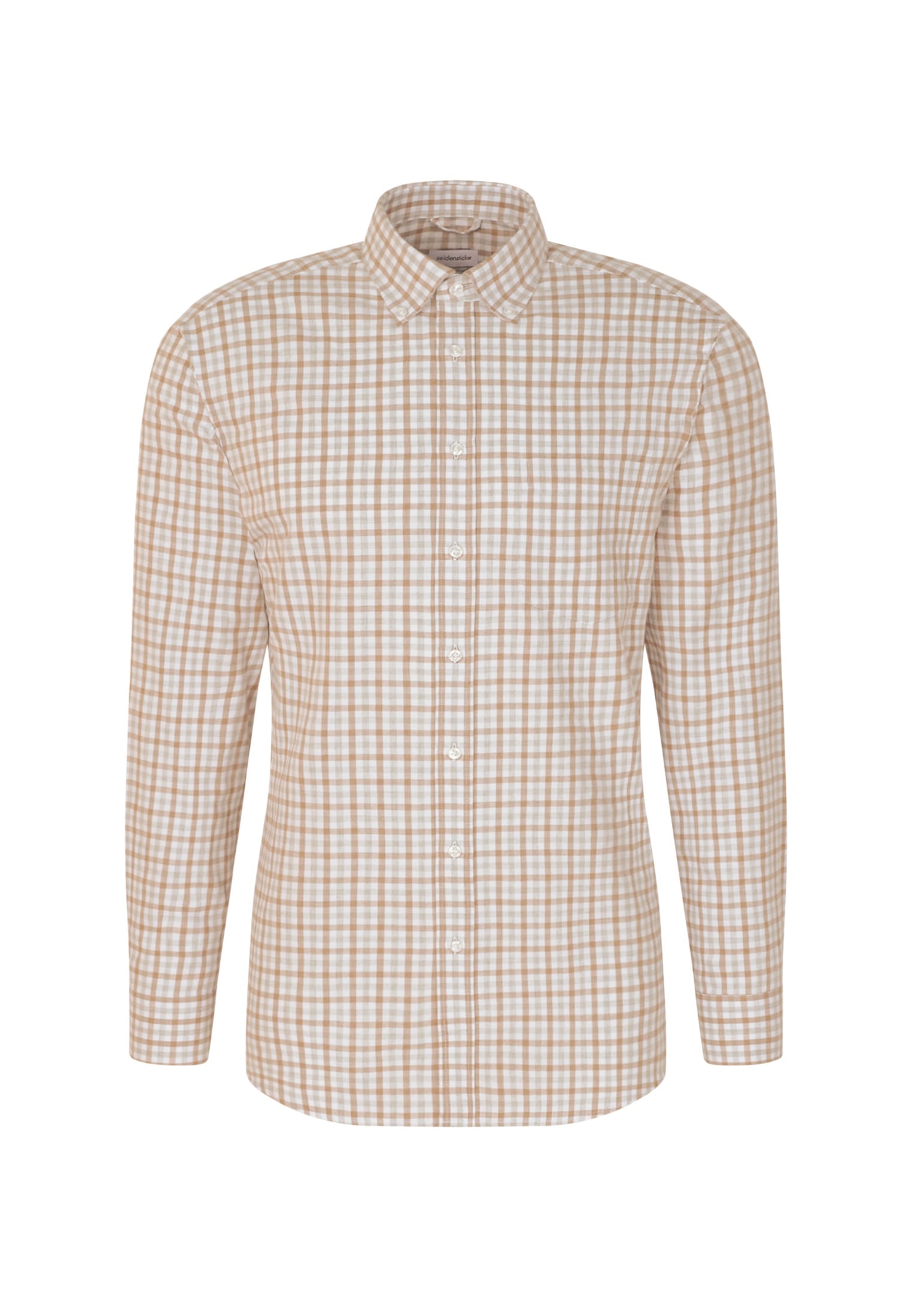 seidensticker Flanellhemd »Regular«, Regular Langarm Button-Down-Kragen Karo