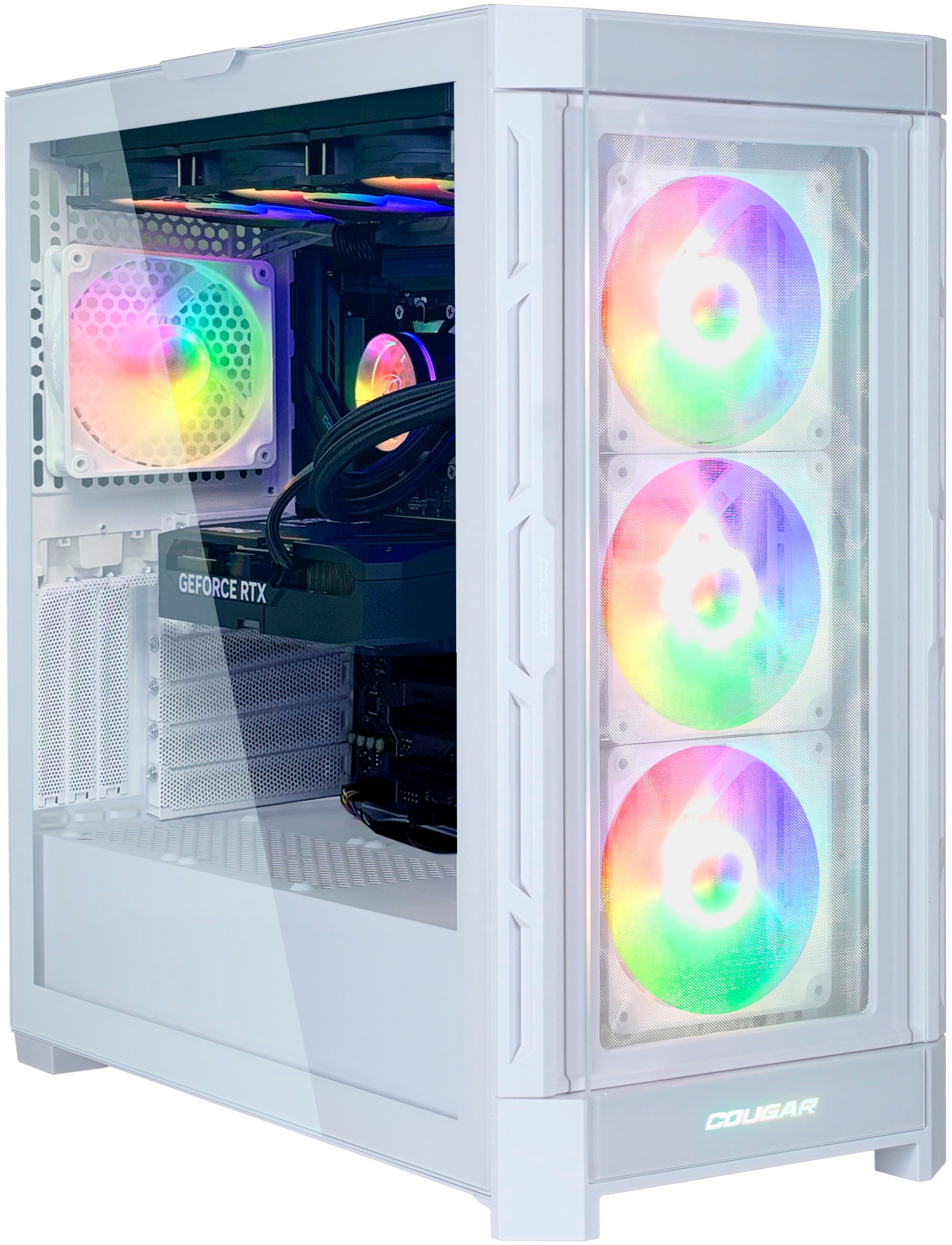 Cougar Gaming-PC-Komplettsystem »MegaDeal DUOFACE PRO WT 2887 Ryzen 5 7500F 32GB DDR5 1TB SSD RTX 5070« 34 ″ AMD Ryzen 5 GeForce RTX 5070 32 GB RAM 1.000 GB SSD Windows 11, DDR5 RAM+ MSI PRO MP341CQW LED-Monitor Curved 86,4cm (34")