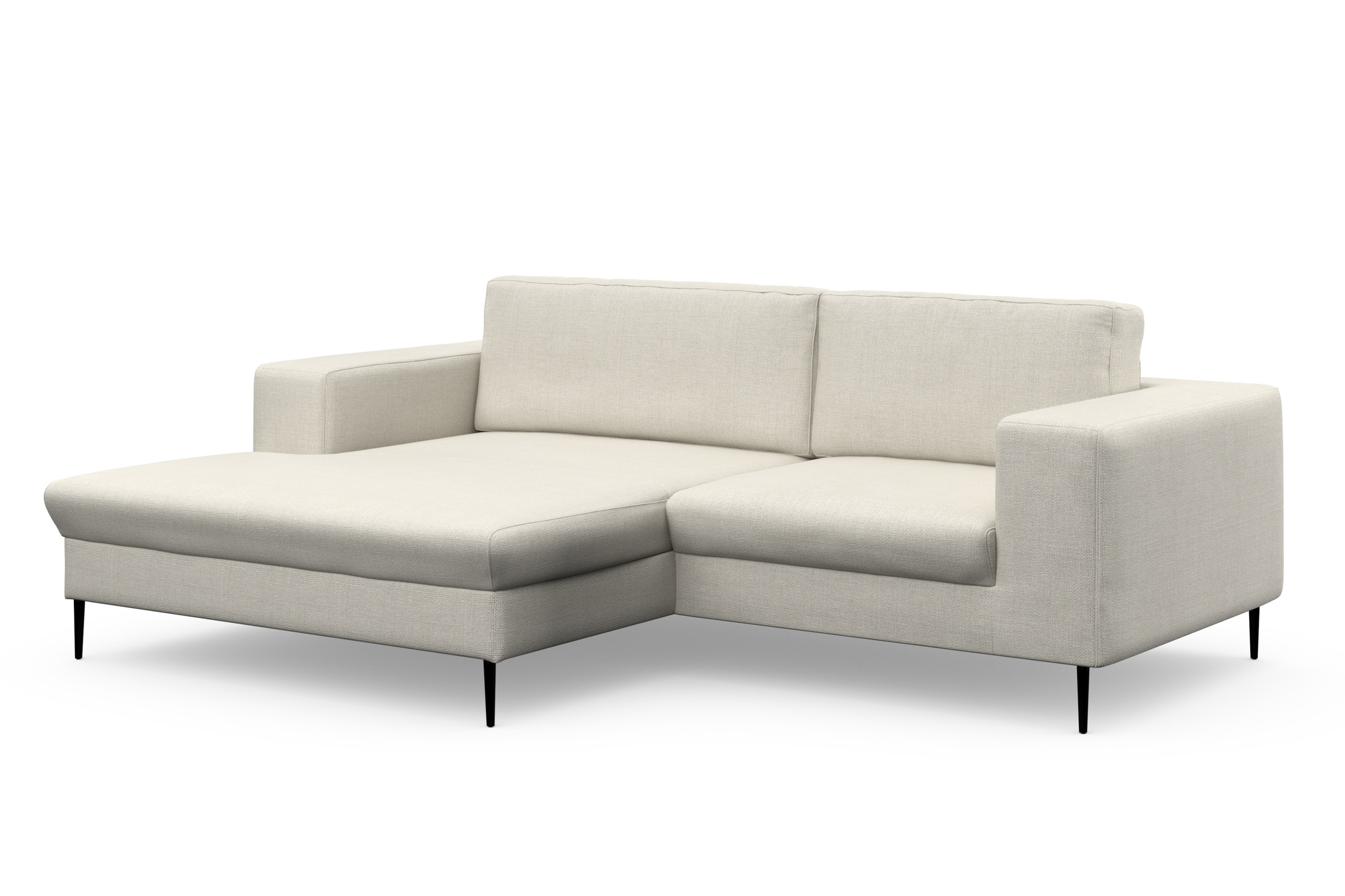DOMO collection Ecksofa »Modica kompakt und elegant, Breite 244, L-Form«, moderne Optik mit extrabreiter Recamiere, auch in Cord