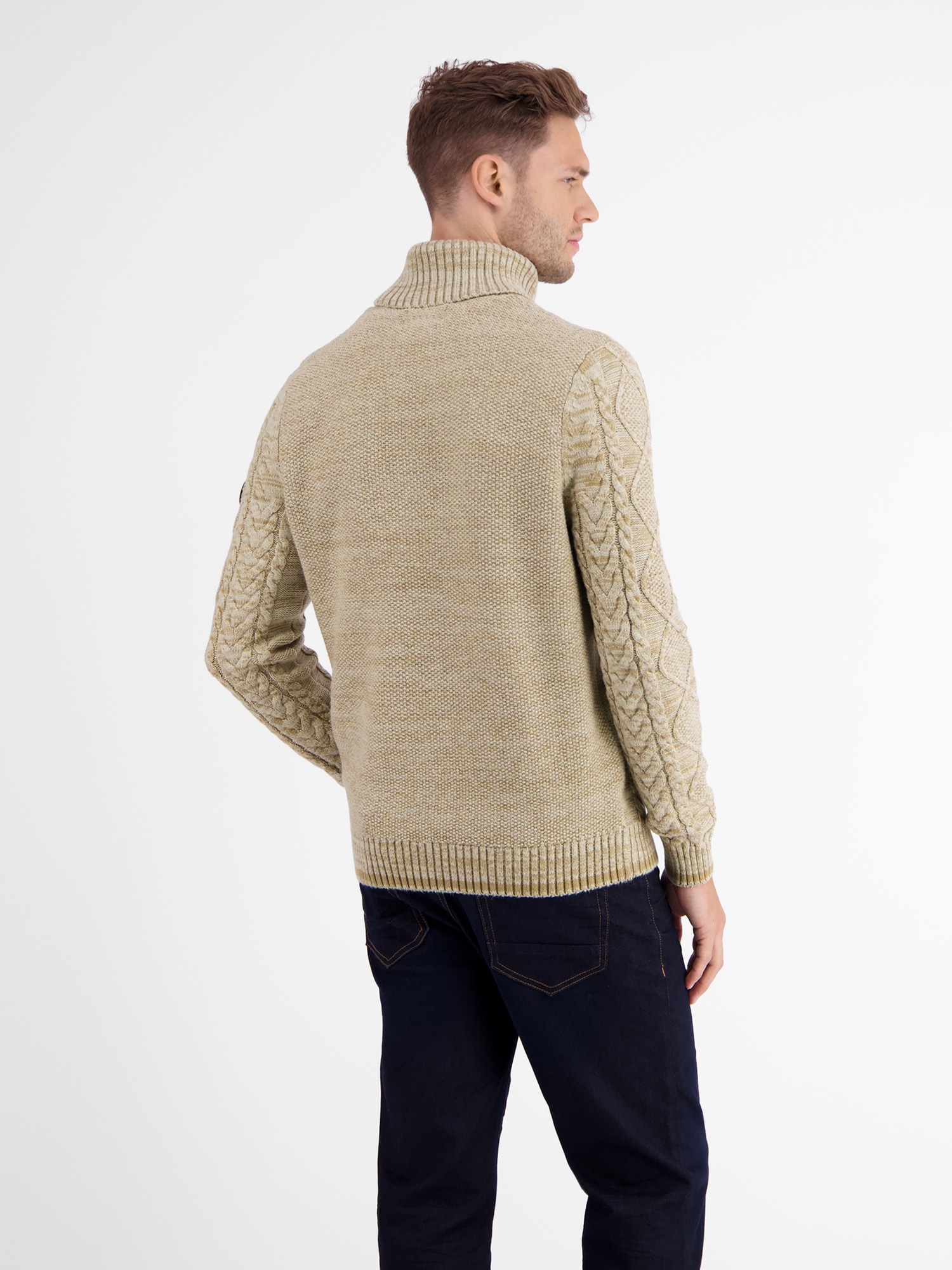 LERROS Strickpullover »LERROS Jacquard-Rollkragenpullover«