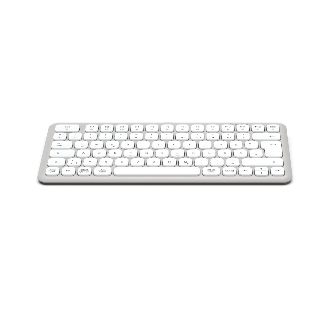 Hama Tastatur »Tastatur WK-500 (kabellos, QUERTZ, Multi-Device, klein)« (ausklappbare Füße)