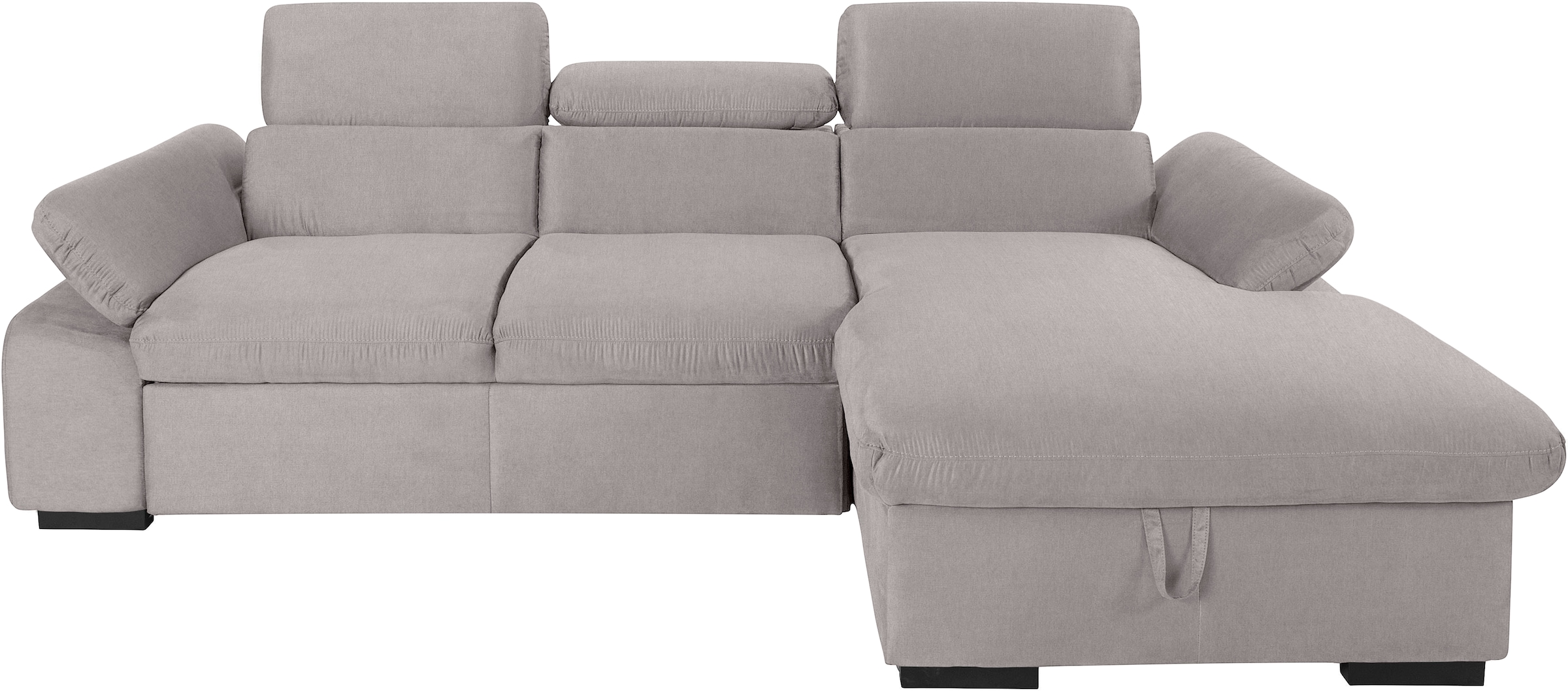 COTTA Ecksofa »Lola L-Form mit Kopfteilfunktion & Hocker«, (Set, mit Hocker), wahlweise mit Bettfunktion, Bettkasten & Armteilverstellung