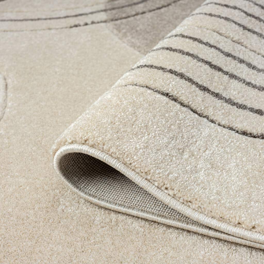 Carpet City Teppich »BONITO 7157«, rechteckig, 11 mm Höhe, Läufer, Flachflor, Hochtief-Muster/ 3D-Effekt, Geo-Muster, Wohnzimmer