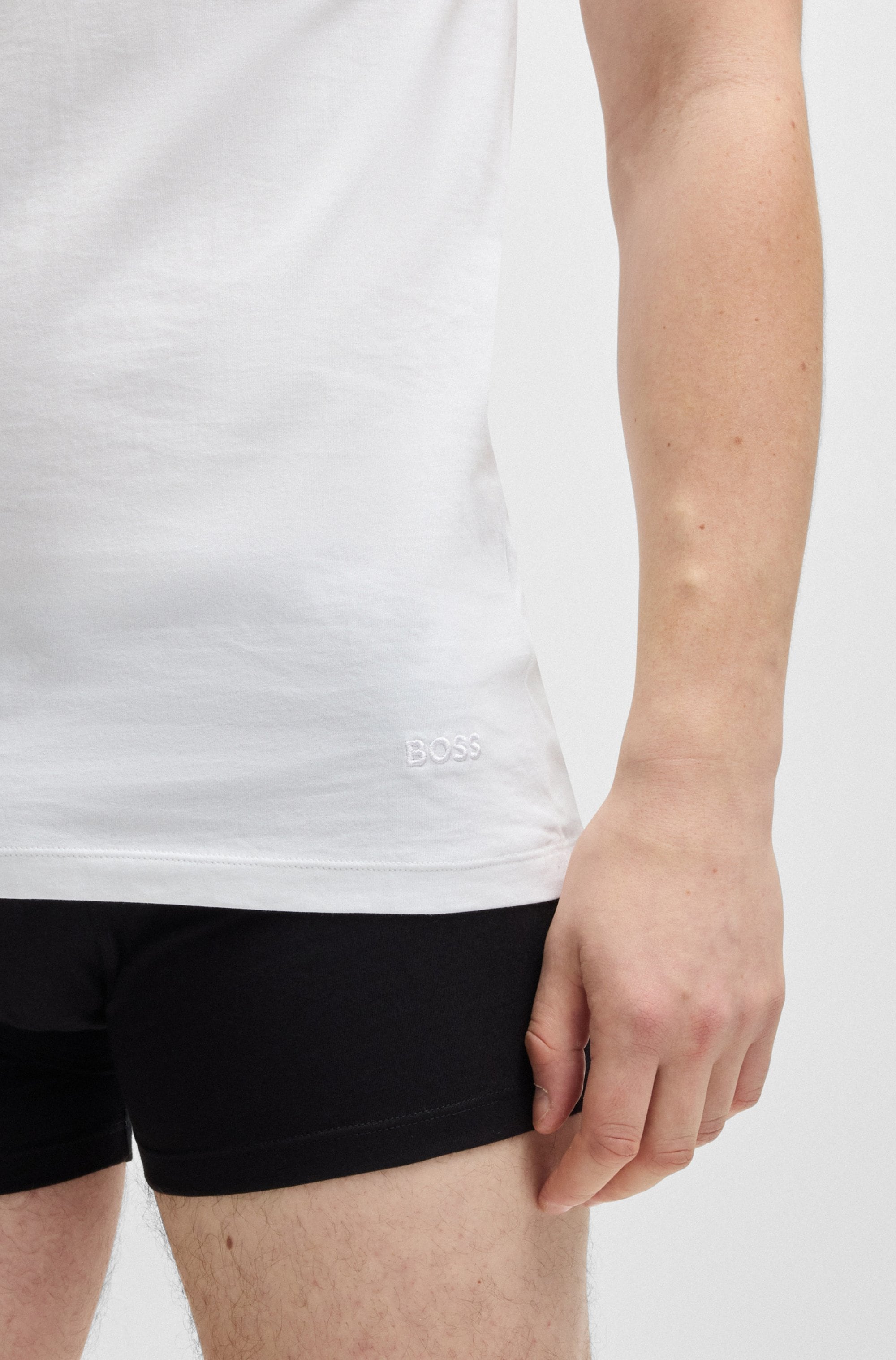 BOSS Unterhemd »Tank Top 3P CO«, (Packung, 3 St.), mit Rippbündchen