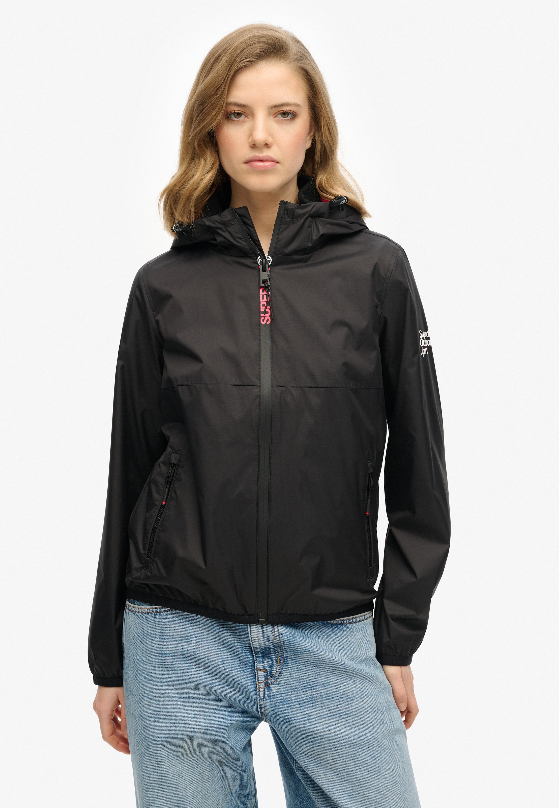 Superdry Outdoorjacke »HOODED LOGO WINDBREAKER JACKET«, mit Kapuze