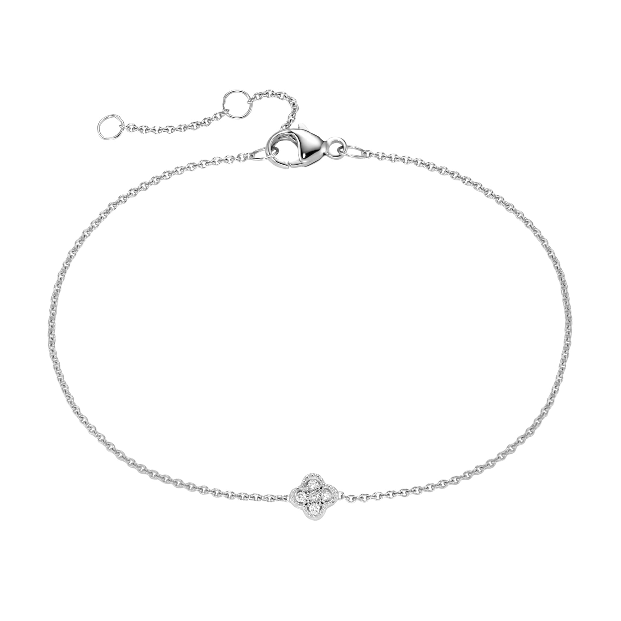 Luigi Merano Armband »Armband Mittelteil Blüte, mit funkelnden Brillanten, Gold 585«