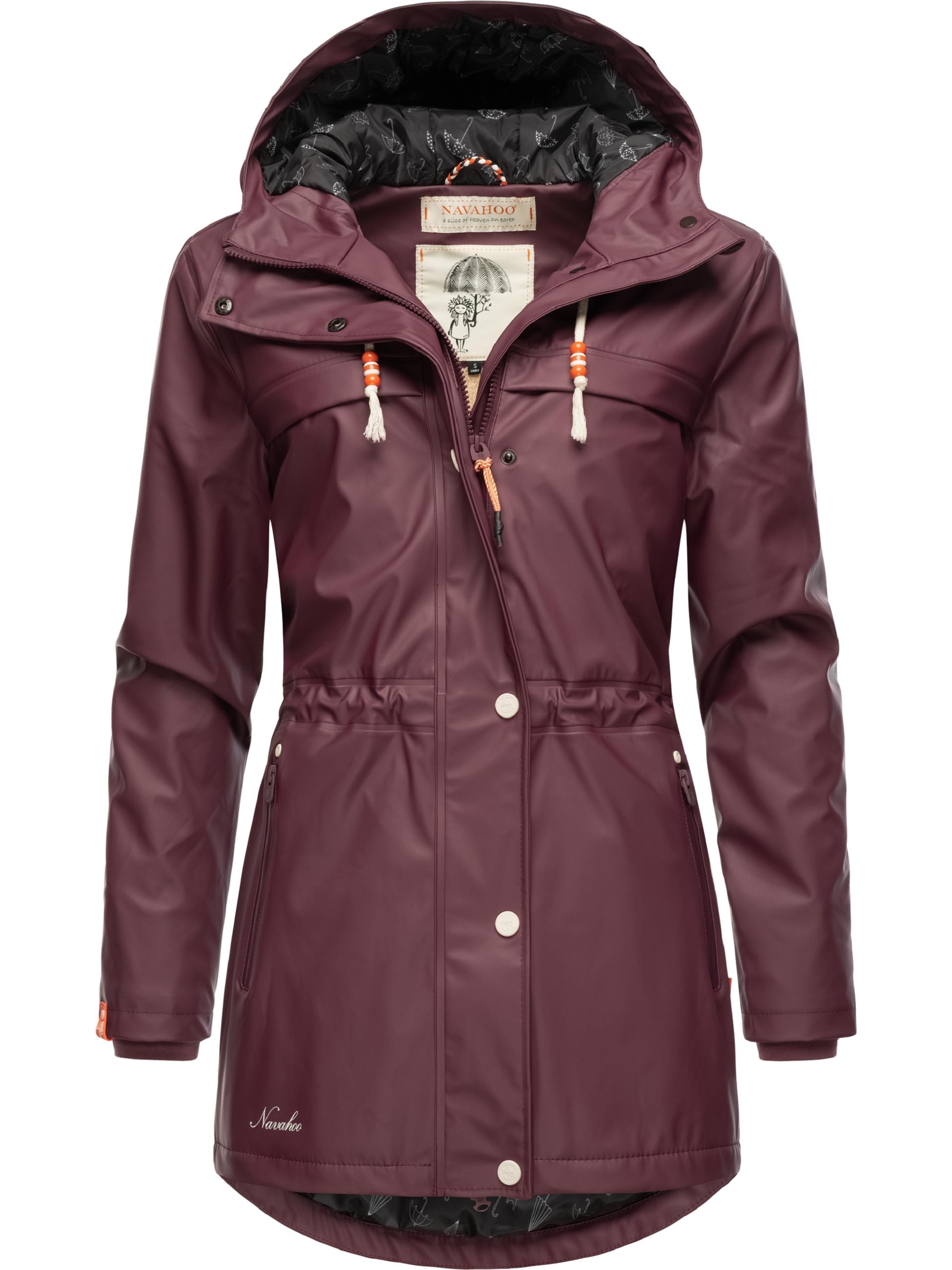 Navahoo Regenmantel »Regenmantel Rainy Forest«, modischer Damen Outdoor Regenparka