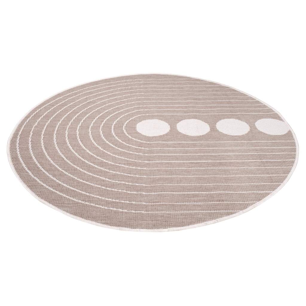 Carpet City Outdoorteppich »DUO RUG 5739« rund 5 mm Höhe Wendeteppich Wetterfest In- & Outdoor, Balkon, Terrasse, Wohnzimmer